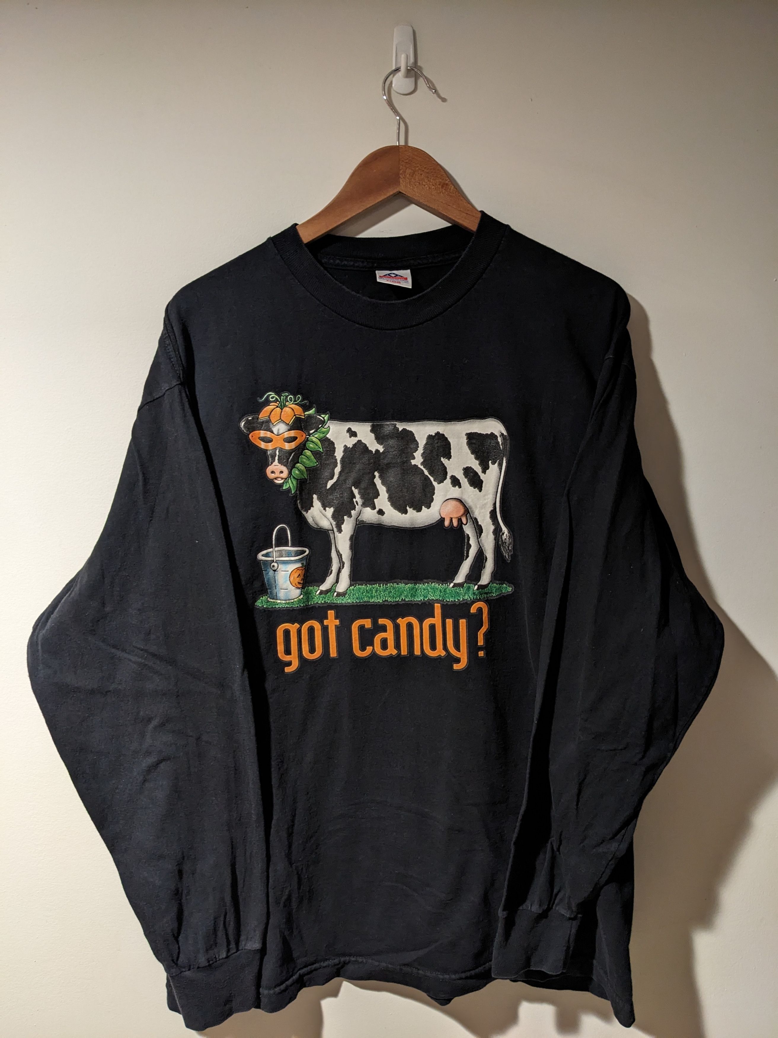 Other Vintage 90s Got Candy Halloween Cow Animal Humor T-Shirt Size US XL / EU 56 / 4 - 1 Thumbnail