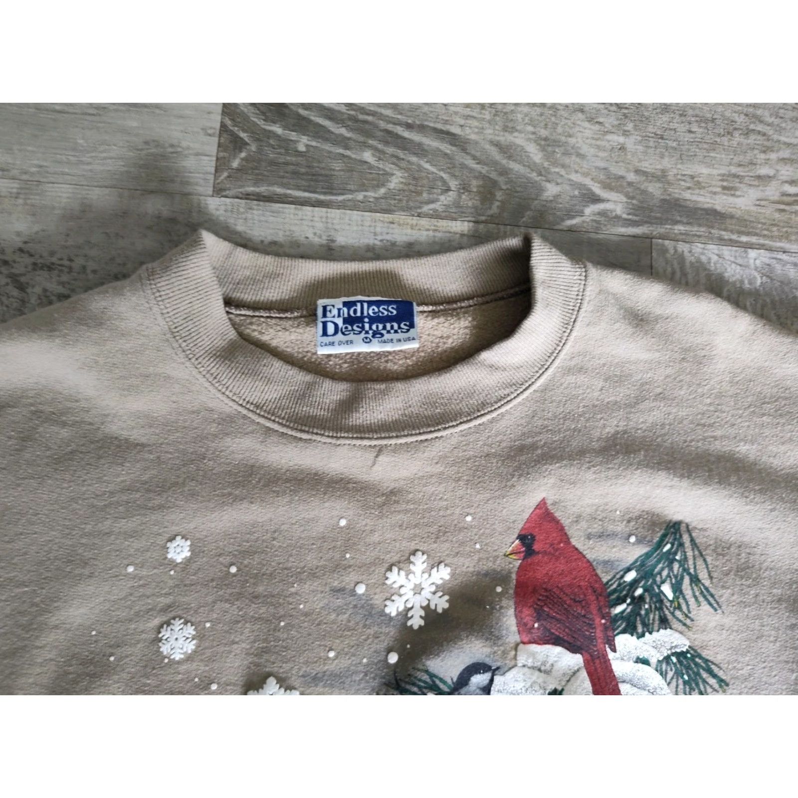 Endless Endless Designs Vtg Cardinal Winter Scene USA Made Sweatshirt Crewneck Fleece M Size M / US 6-8 / IT 42-44 - 6 Thumbnail