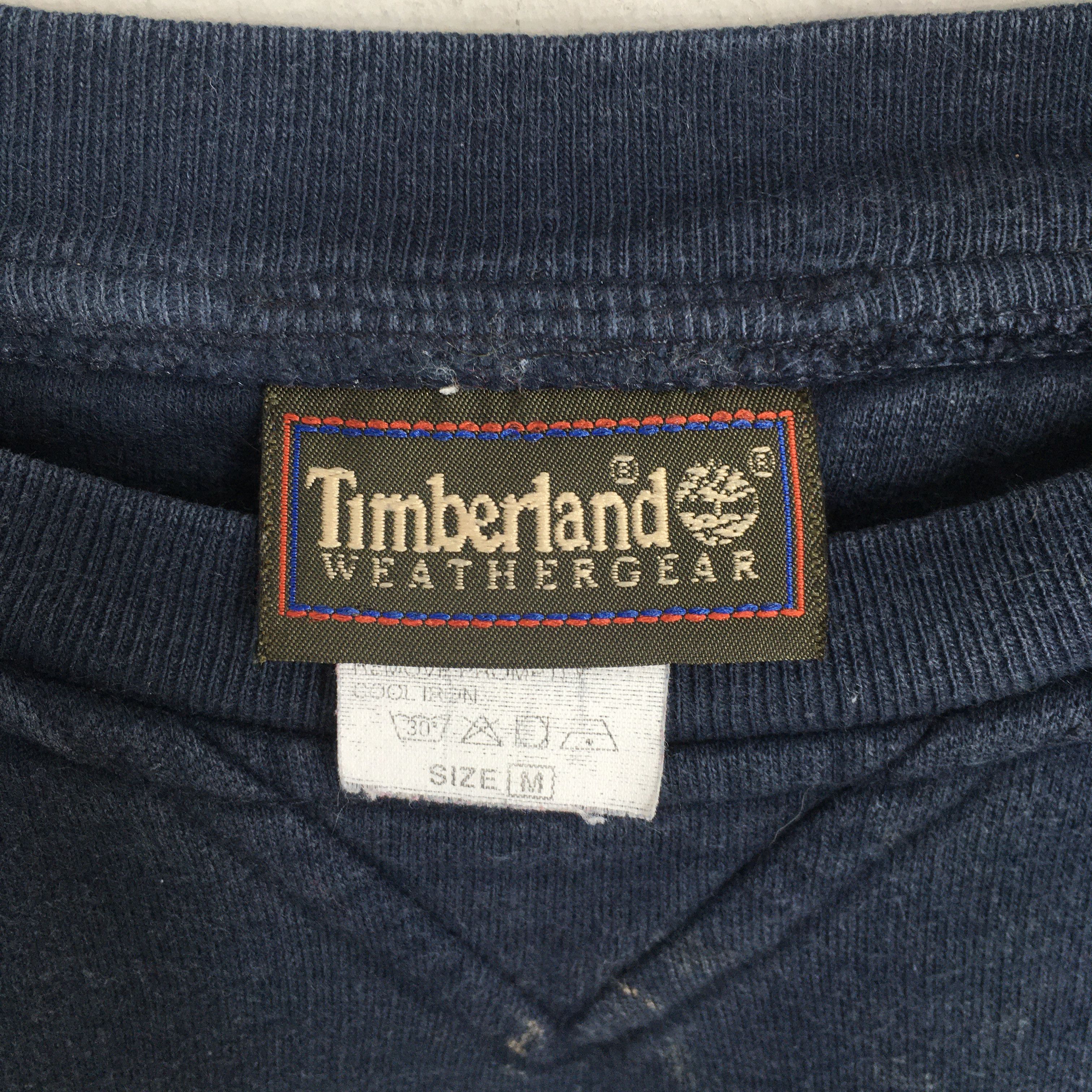Timberland × Vintage Vintage 90s Timberland Weathergear Blue Sweatshirt Medium Size US M / EU 48-50 / 2 - 6 Thumbnail