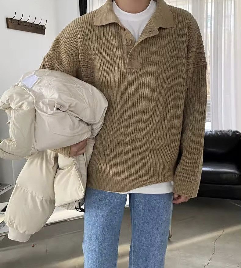 Other Autumn Winter Fashion Man Solid Casual Shirt Pullover Size US L / EU 52-54 / 3 - 2 Thumbnail
