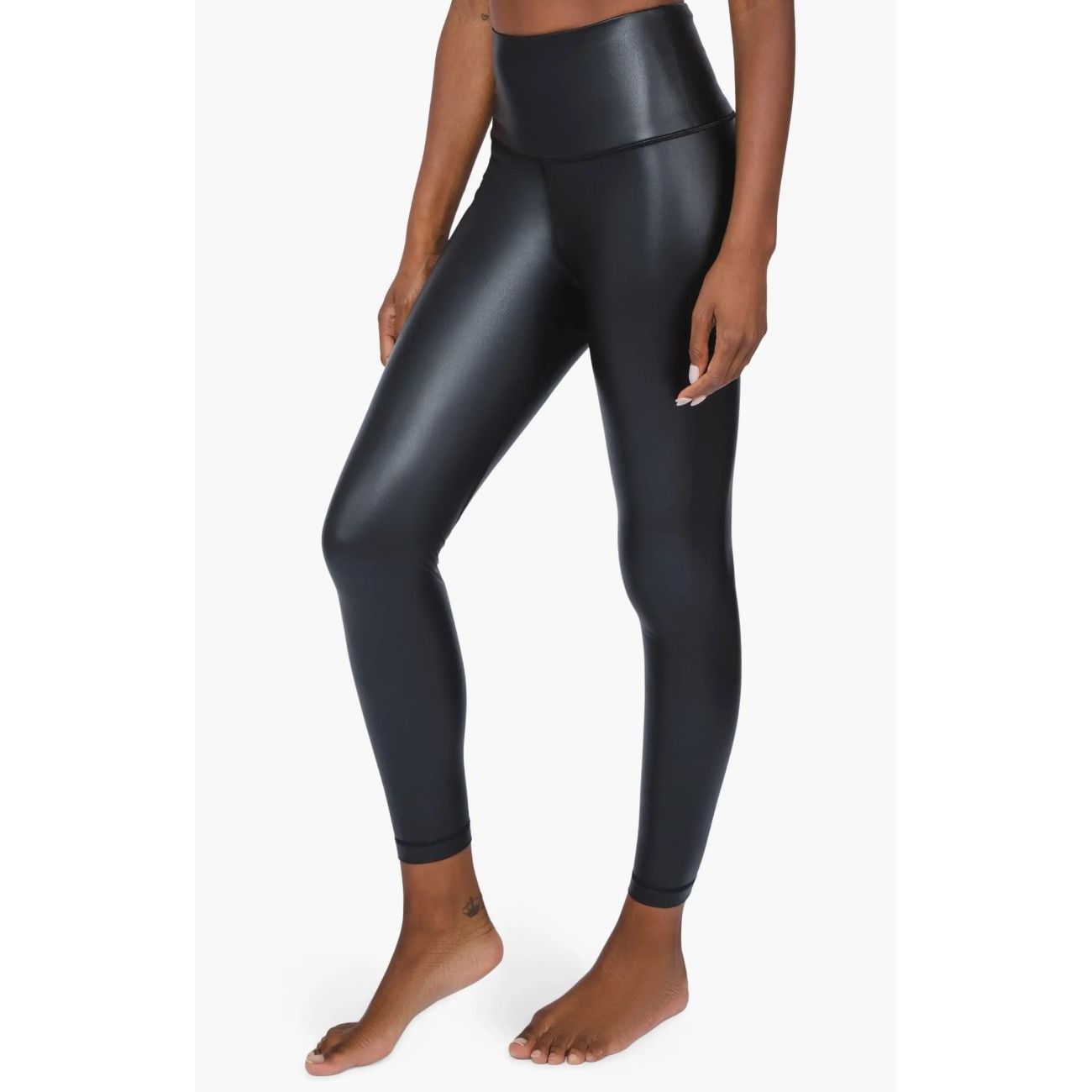 Other 90 Degree By Reflex Black Faux Leather Leggings Size 27" / US 4 / IT 40 - 2 Thumbnail