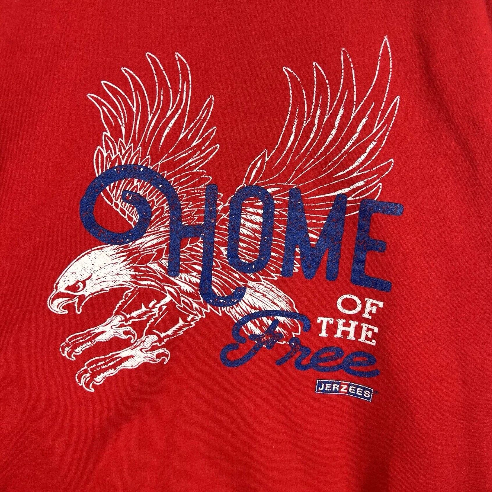 Jerzees Eagle Mens Sweater Adult Large Red Crewneck Sweatshirt Size US L / EU 52-54 / 3 - 4 Thumbnail