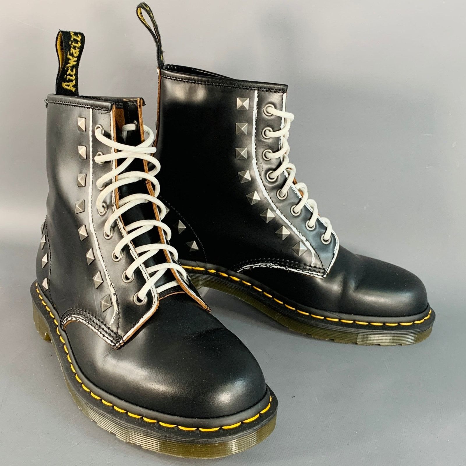 Dr. Martens Size 11 1460 Stud Black Leather Studded Lace-Up Ankle Boots Size US 11 / EU 44 - 1 Thumbnail