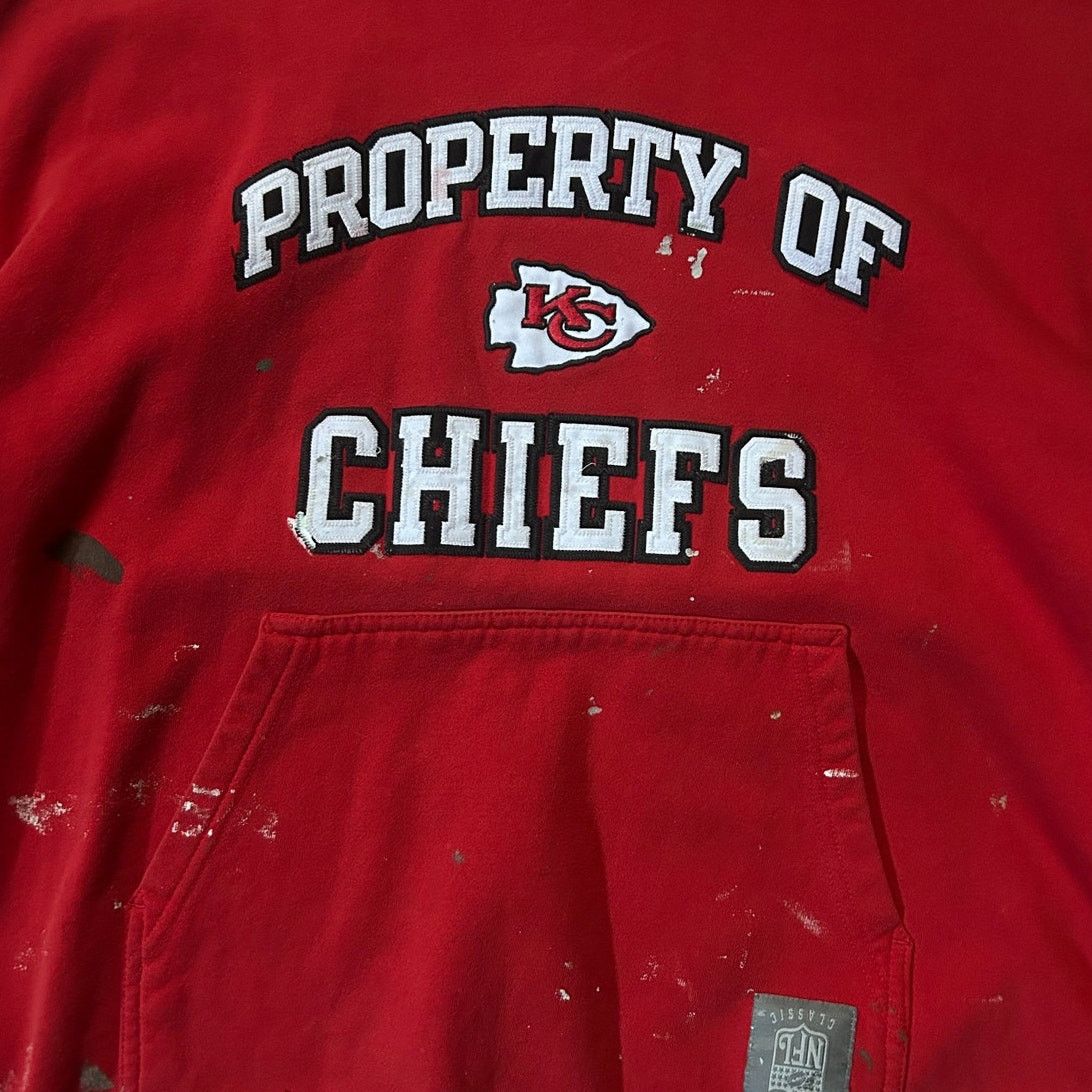 Reebok 00's Vintage Kansas City Chiefs Reebok Paint Red Hoodie -XL Size US L / EU 52-54 / 3 - 2 Thumbnail