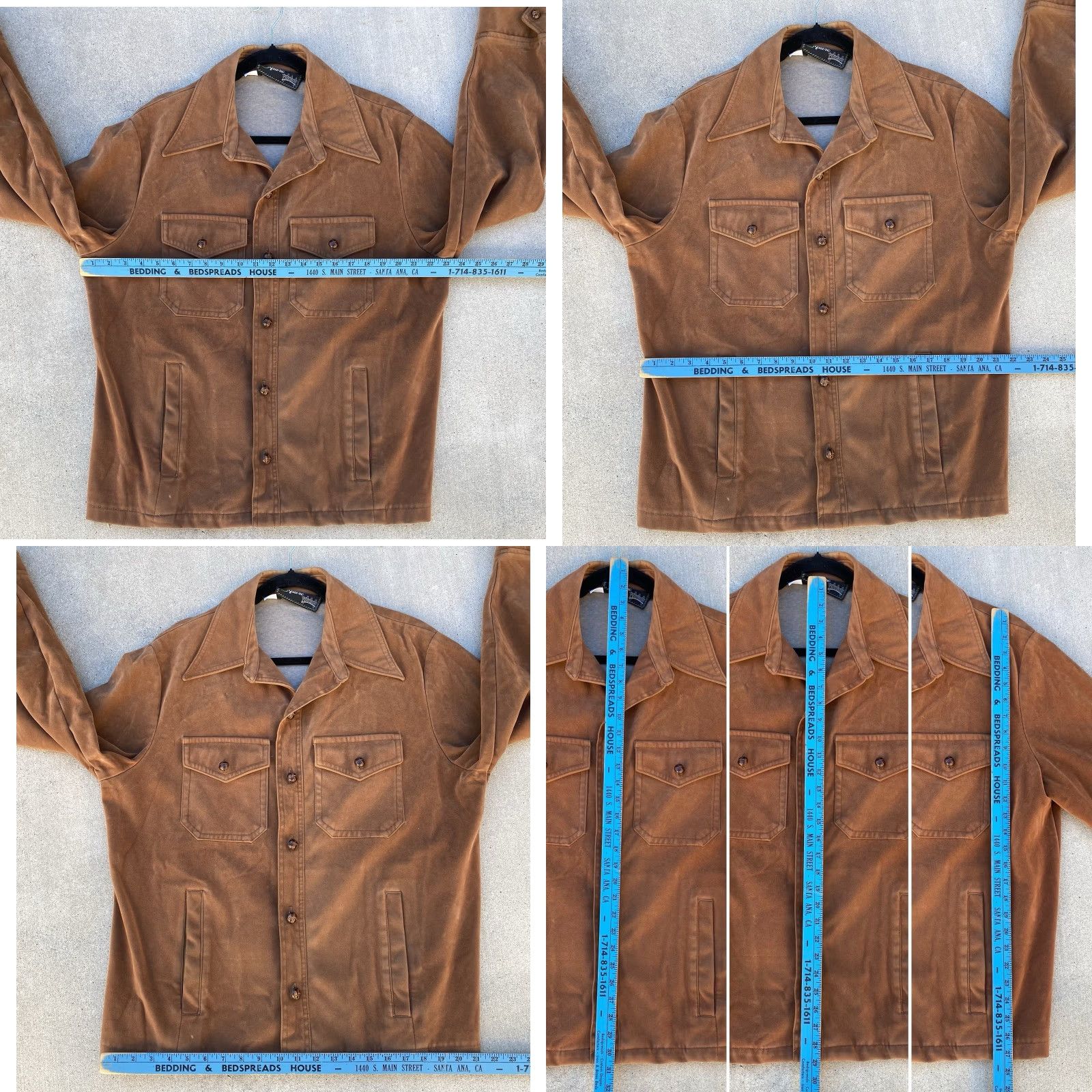 Vintage VINTAGE English Squier Jacket Shirt Shacket Western Cowboy Hippie Suede Look Brown XL Men Size US XL / EU 56 / 4 - 11 Thumbnail