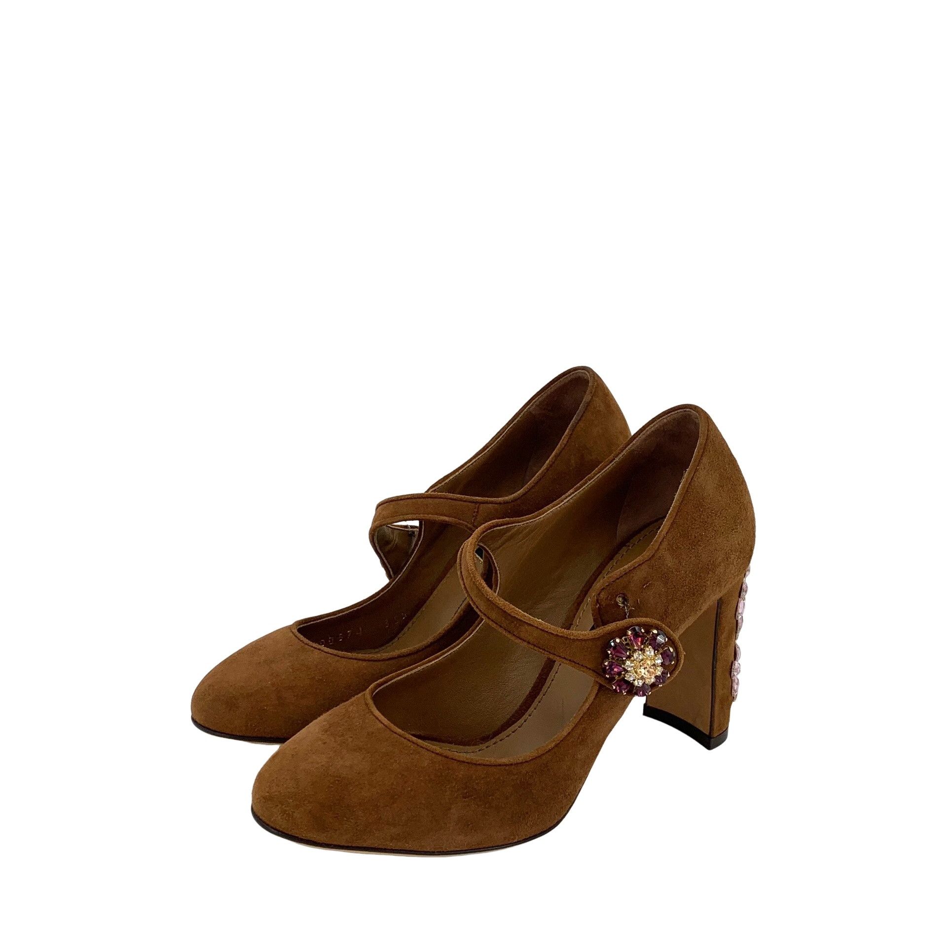 Dolce & Gabbana Dolce & Gabbana Jewel Suede Mary Jane Heels EU 35.5 Size US 5.5 / IT 35.5 - 1 Thumbnail