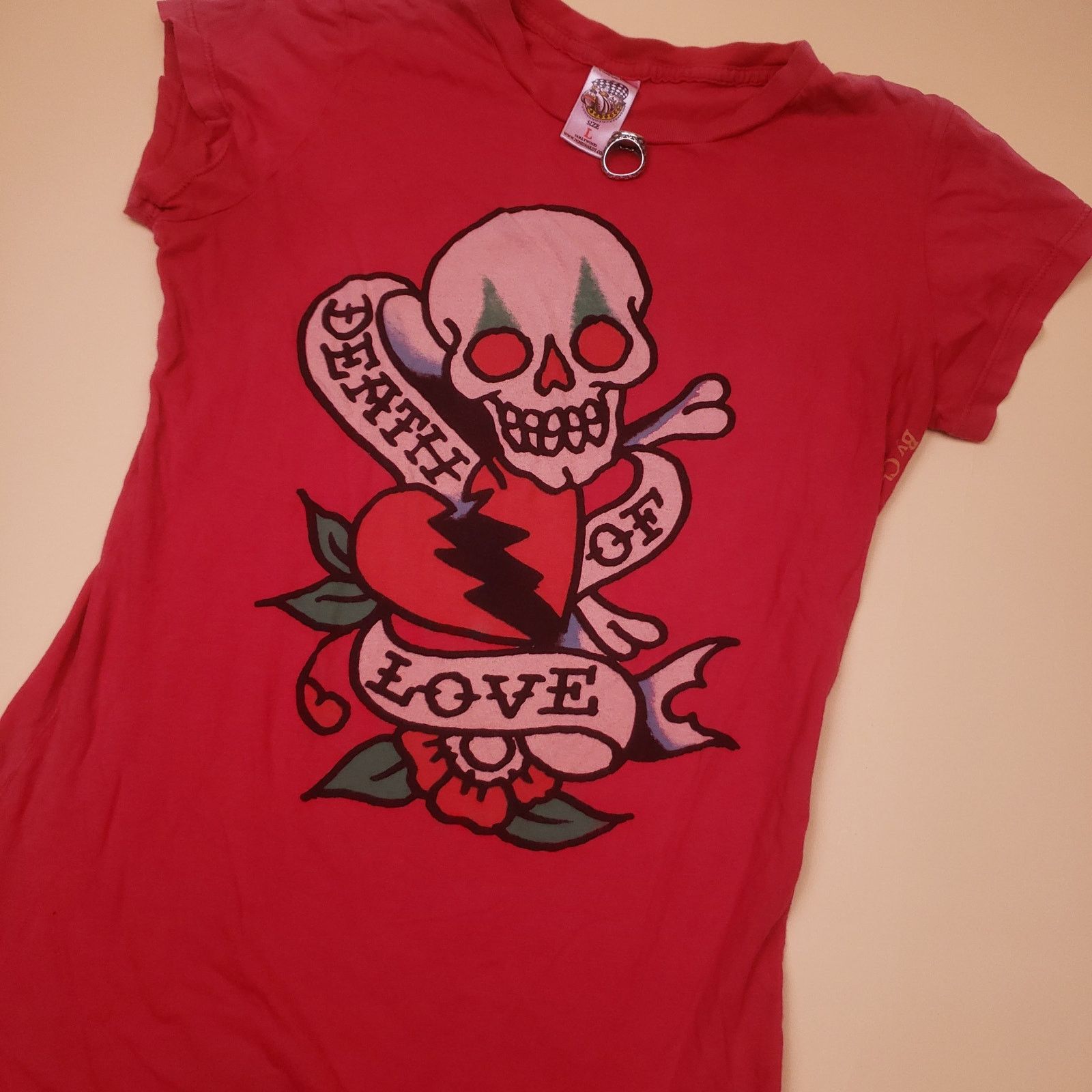 Ed Hardy Vintage y2k Ed Hardy T Shirt Dress Womens Christian Audigier Size L / US 10 / IT 46 - 3 Thumbnail