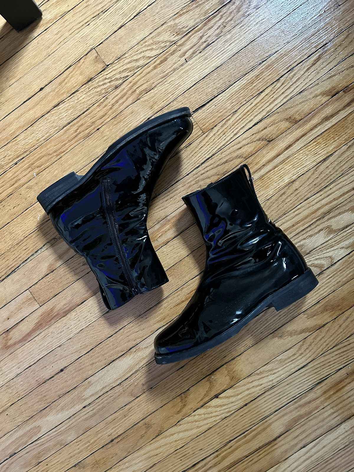 Our Legacy Our Legacy Slim Camion Boot (Black Patent) | Grailed