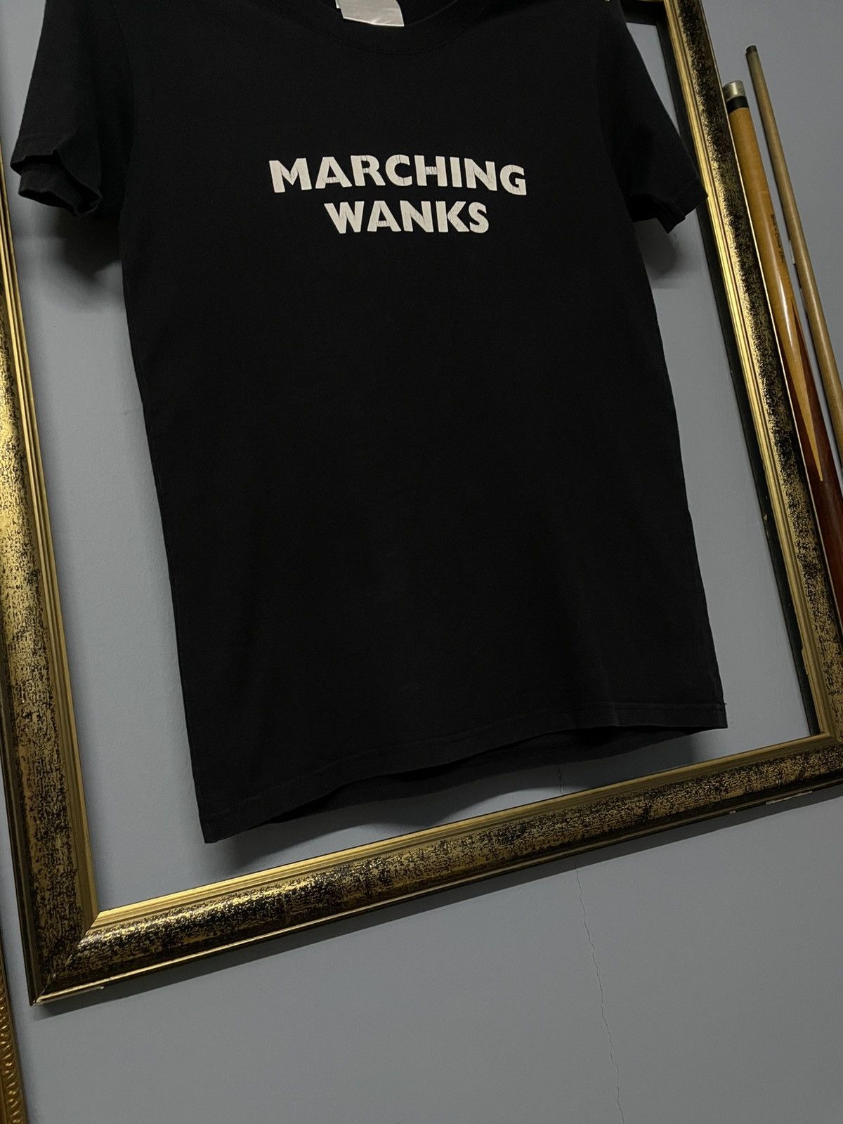 Katharine Hamnett London Vintage 1990s Designer Katherine Hamnett Marching Wanks Tee Size US XS / EU 42 / 0 - 3 Thumbnail