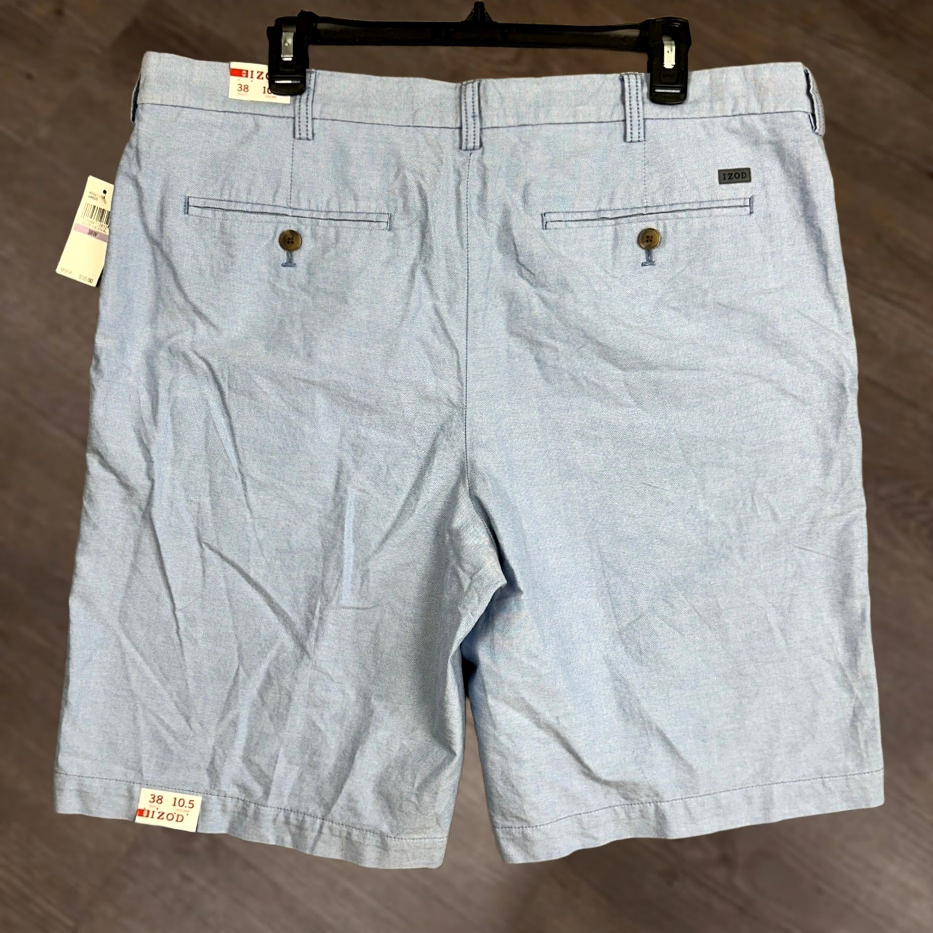 Izod IZOD Saltwater Shorts Men 38 Light Blue Khaki Chino Flat Front Pocket Casual Size US 38 / EU 54 - 1 Thumbnail
