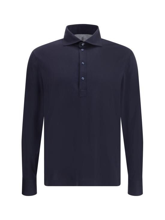 Brunello Cucinelli BRUNELLO CUCINELLI Men Polo Shirts MH8363914 C4425 BLUE Size US S / EU 44-46 / 1 - 1 Thumbnail