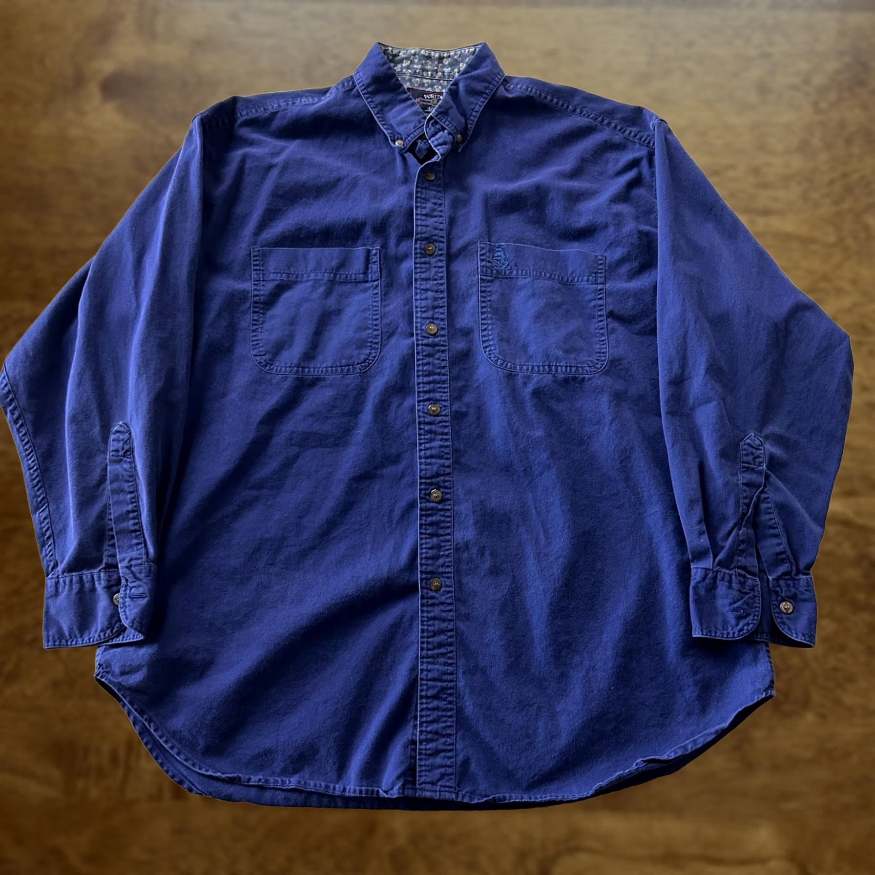 Vintage VINTAGE Puritan Shirt Mens XL Blue Solid Long Sleeve Button Up Casual Cotton Shirt Size US XL / EU 56 / 4 - 1 Thumbnail