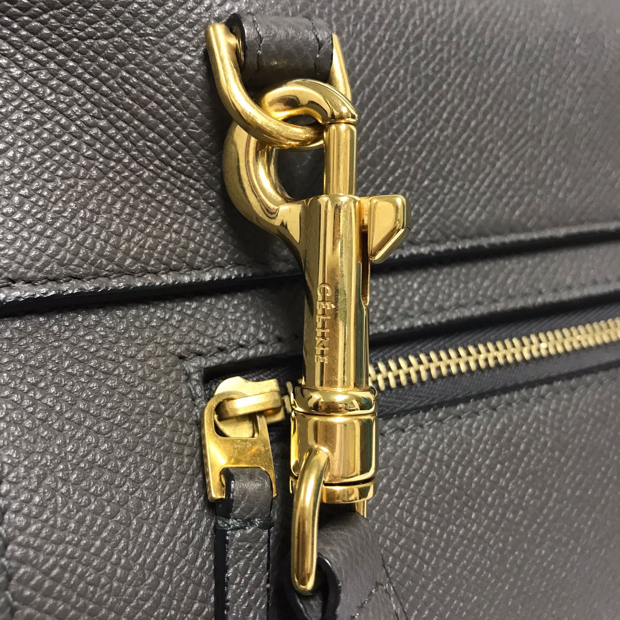 Celine Celine Micro Belt Small Elephant Grey Crossbody Bag Size ONE SIZE - 9 Thumbnail