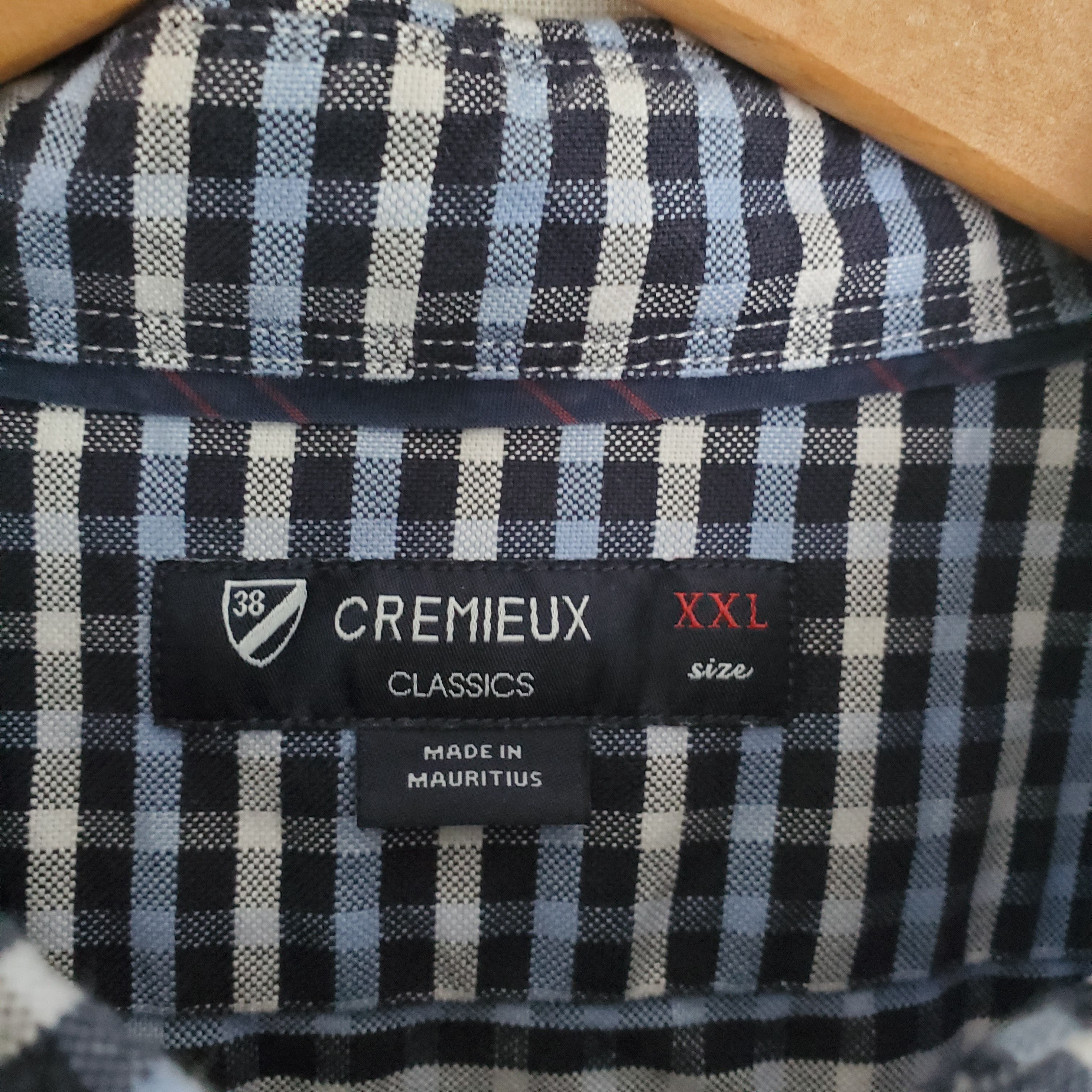 Cremieux Cremieux Blue White Navy Gingham Pattern Button Down SZ:XXL Size US XXL / EU 58 / 5 - 4 Thumbnail