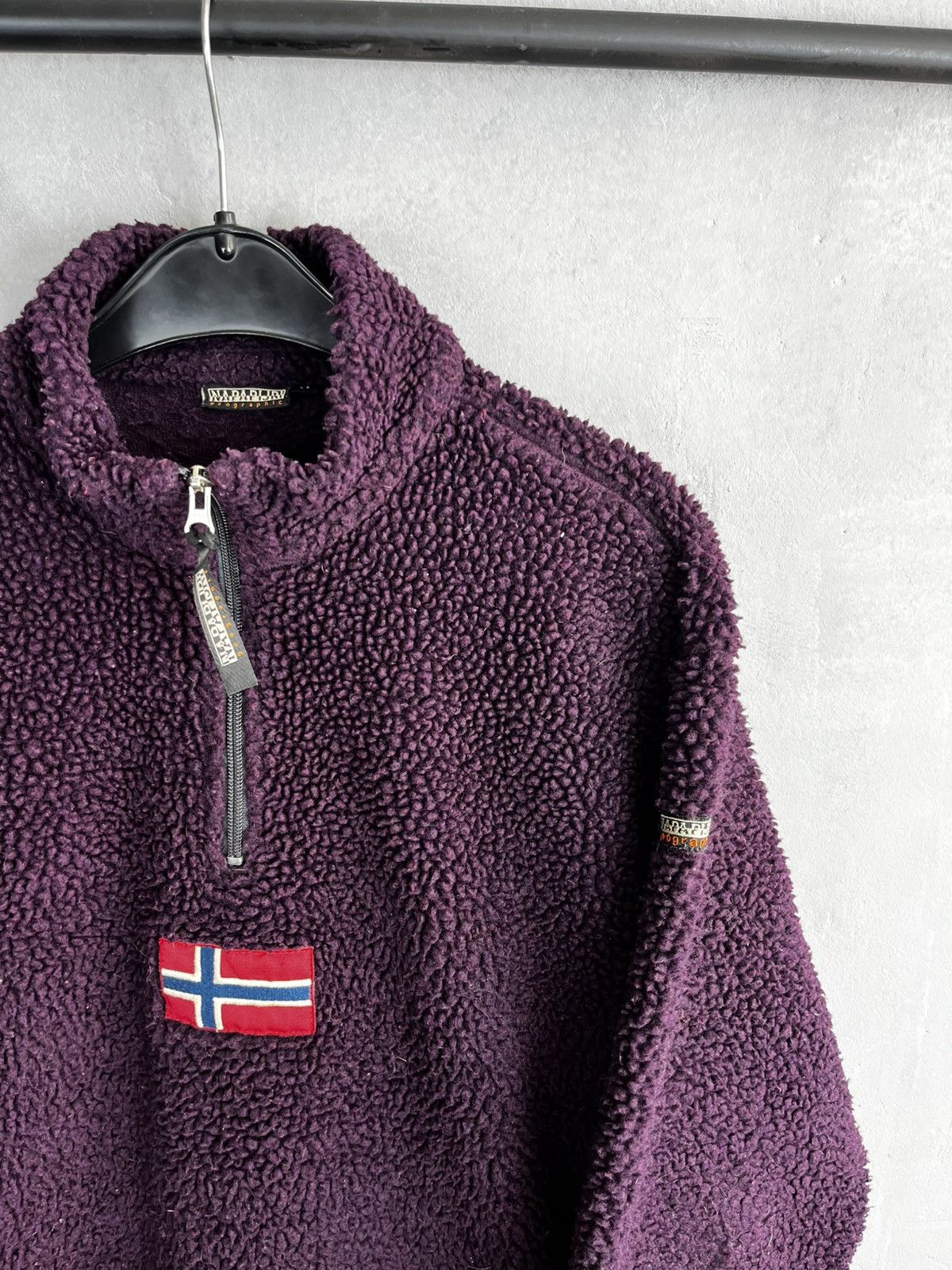 Napapijri Vintage NAPAPIJRI Geographic Fleece Sherpa 1/4 Zip Size US M / EU 48-50 / 2 - 4 Thumbnail