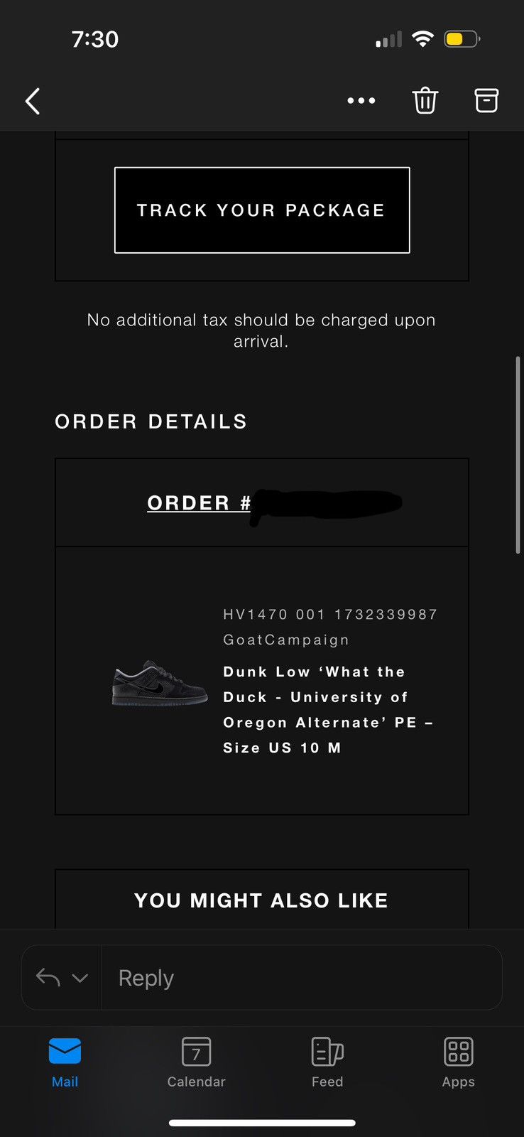 Nike Dunk Low What the Duck Black University of Oregon Alternate Size US 10 / EU 43 - 8 Thumbnail