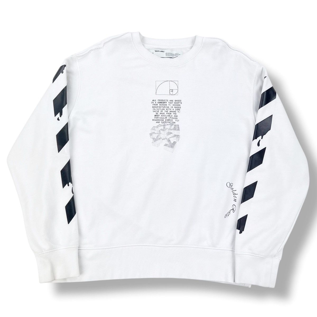 Off-White Rick Owens Dripping Arrows White Sweatshirt Size US L / EU 52-54 / 3 - 2 Thumbnail