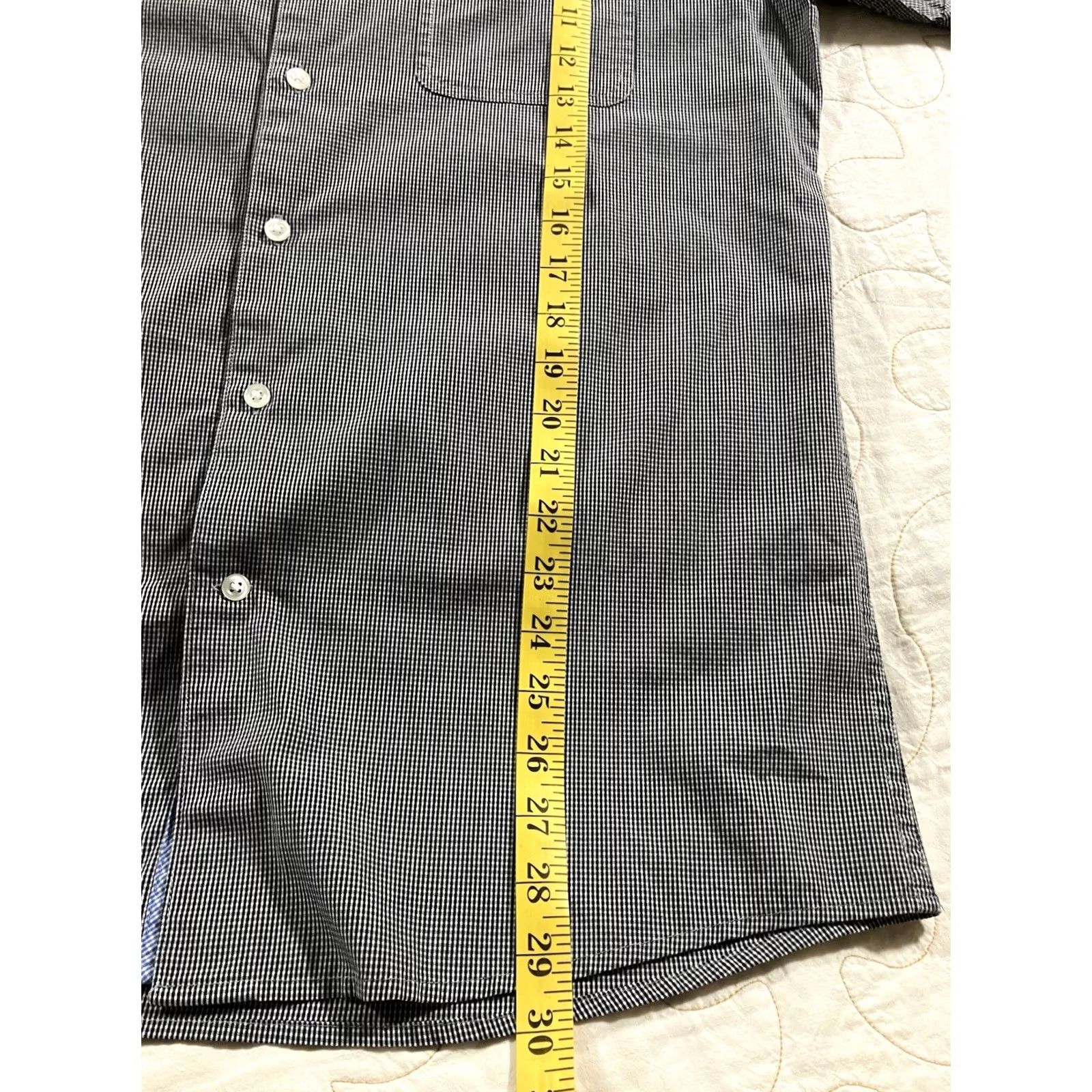 Izod Izod Luxury Sport Short Sleeve Button Down Shirt Mens M Black White Plaid Size US M / EU 48-50 / 2 - 7 Thumbnail