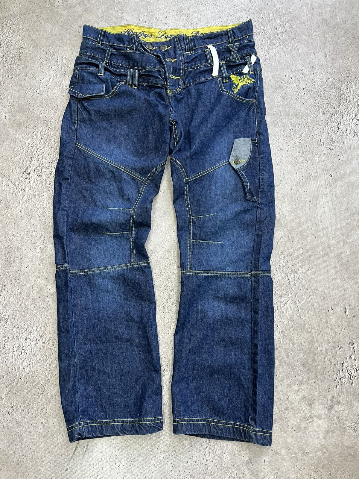 Japanese Brand × Junya Watanabe × Le Grande Bleu (L.G.B.) Vintage Japanese flare wide-leg 3D pocket utility cargos Size US 32 / EU 48 - 1 Thumbnail