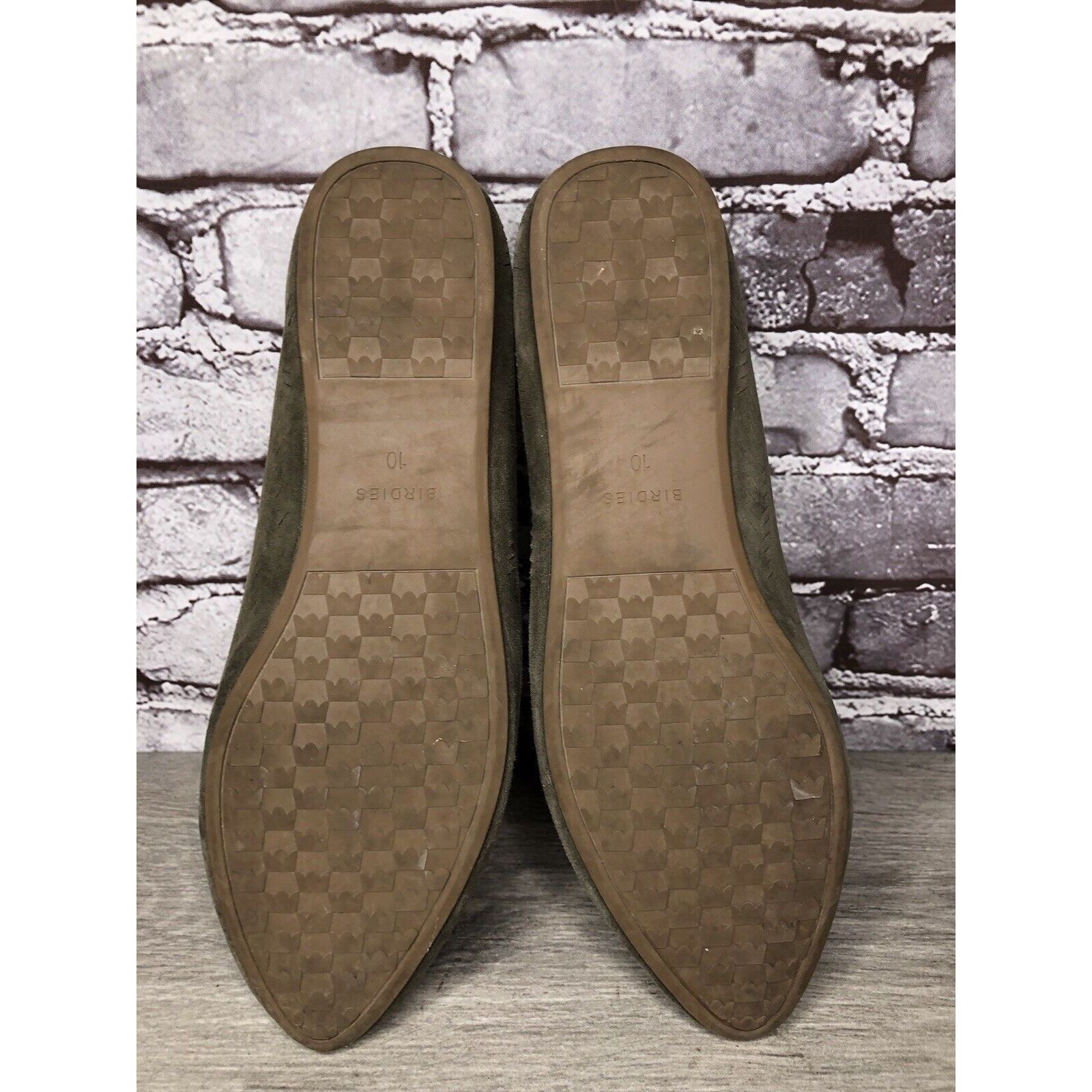 Sun Buddies Birdies Olive Green Suede Leather Comfort Loafer Flats Women Size US 10 / IT 40 - 13 Thumbnail