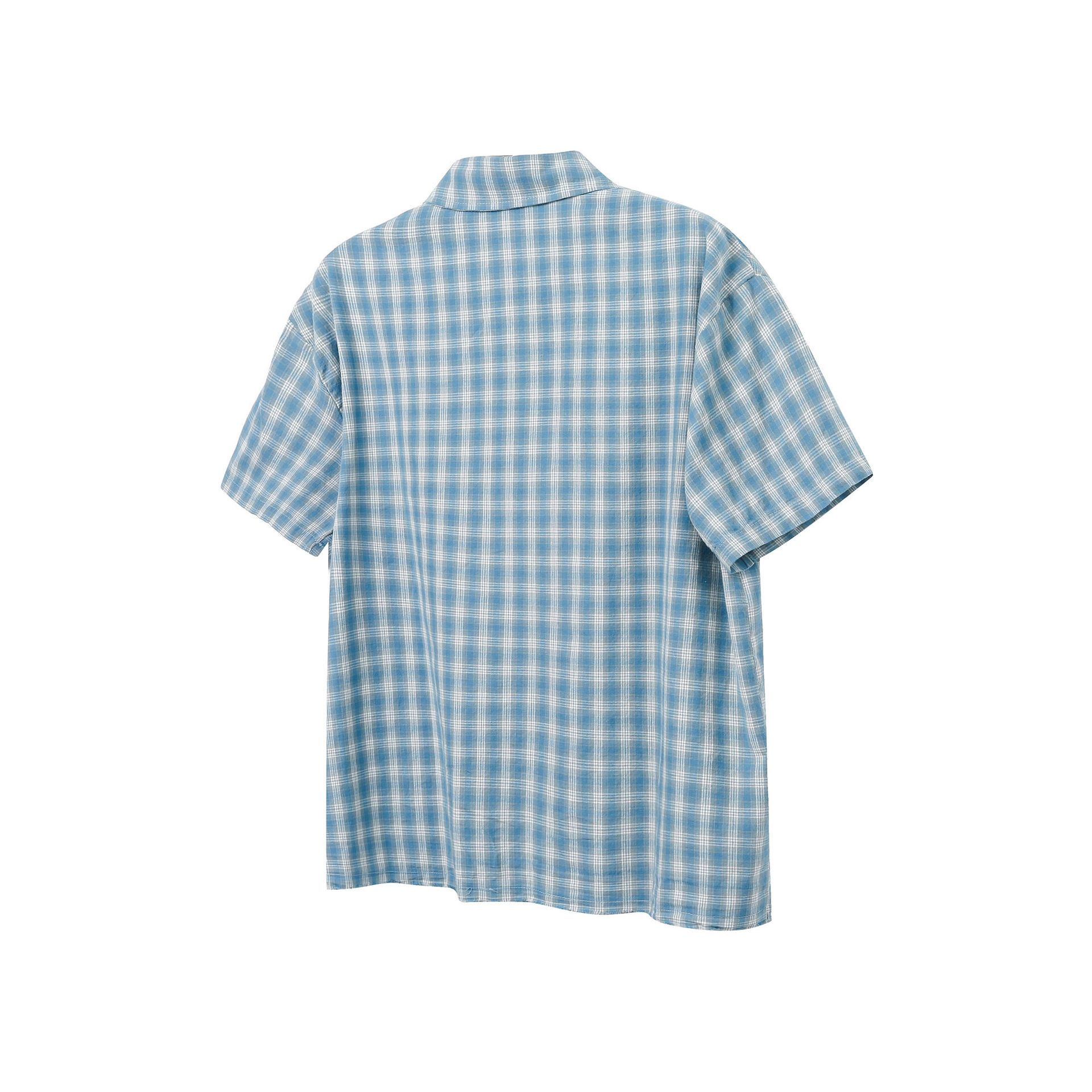 Japanese Brand × Vintage Japanese retro simple plaid pure cotton loose trendy shirt Size US M / EU 48-50 / 2 - 2 Thumbnail
