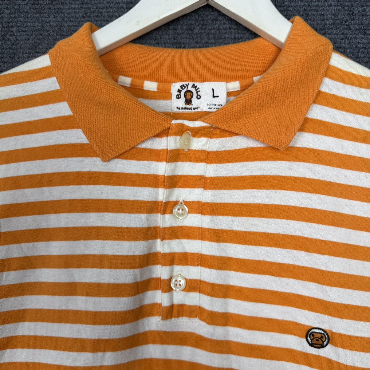 Bape BABY MILO by A BATHING APE Striped Polo Shirt Size US L / EU 52-54 / 3 - 4 Thumbnail