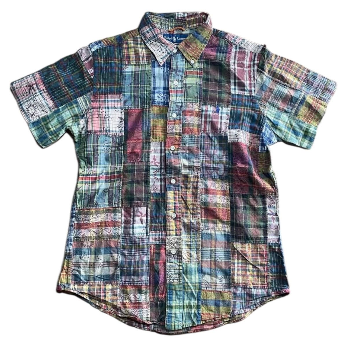 Polo Ralph Lauren 2000s Polo Ralph Lauren Pocket Patchwork Shirt y2k Size US M / EU 48-50 / 2 - 1 Thumbnail