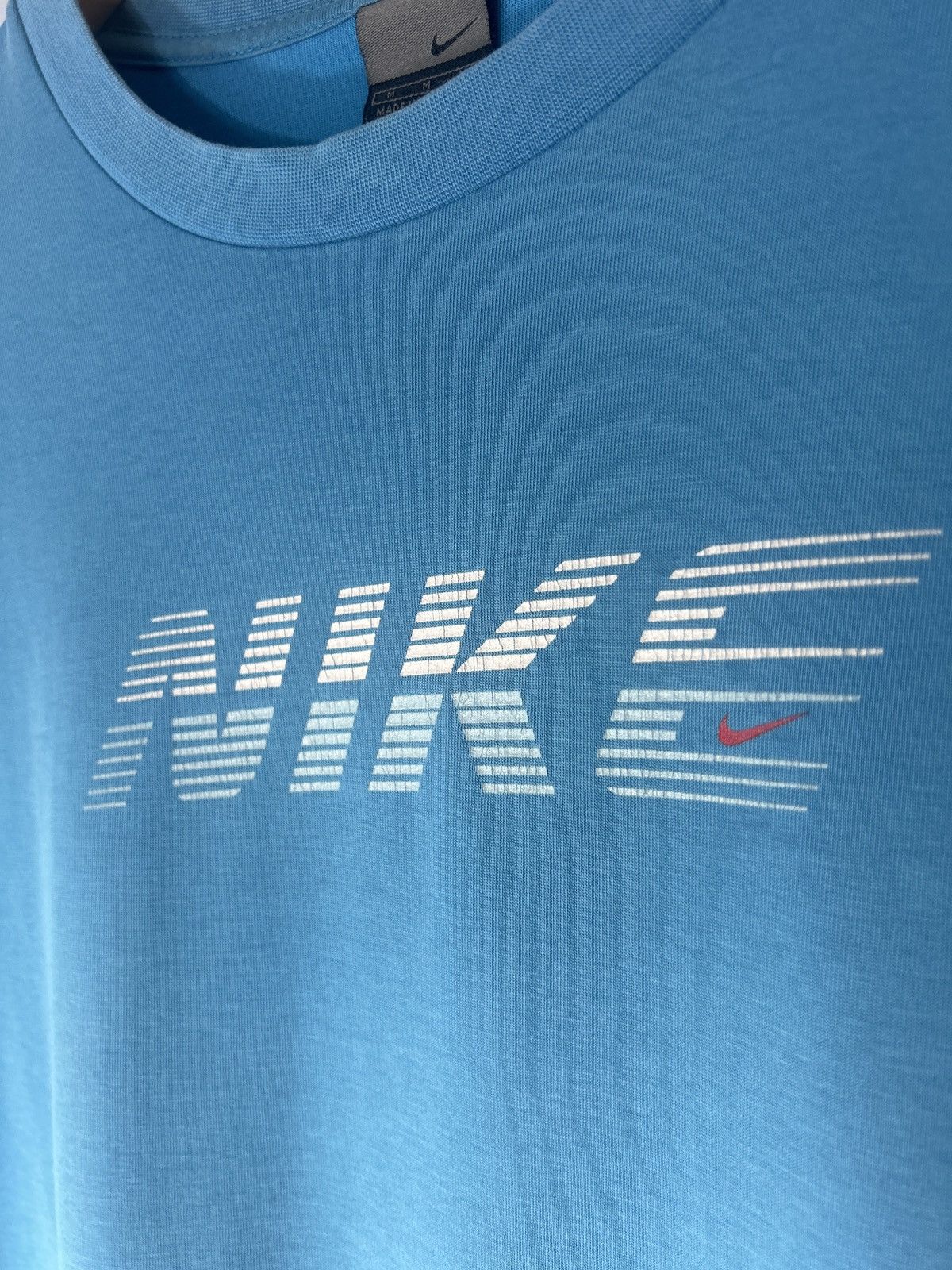 Nike Vintage 2000s Baby Blue Nike Tee Size US M / EU 48-50 / 2 - 3 Thumbnail