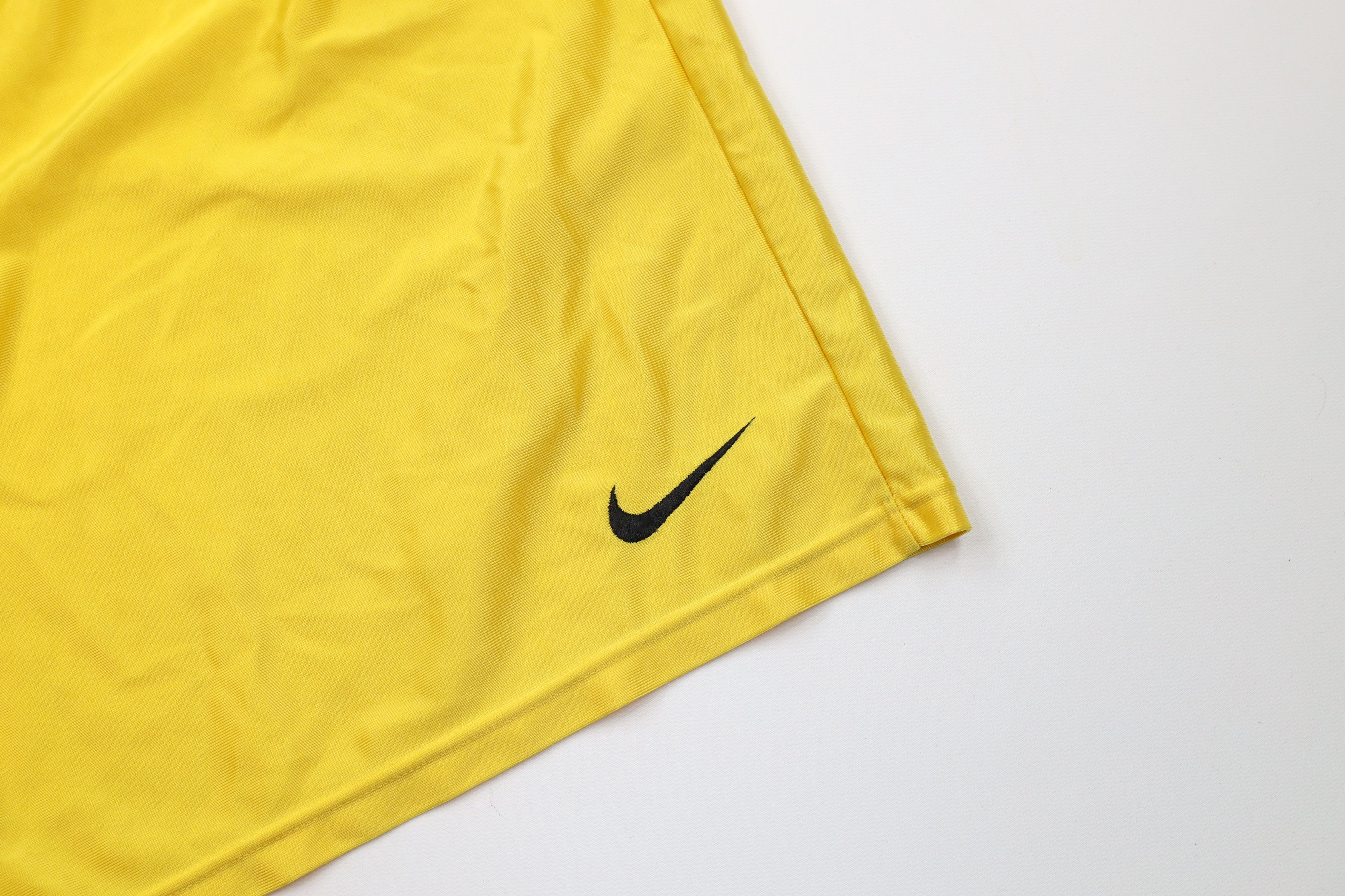 Nike × Vintage Vintage 90s Nike Mini Swoosh Above Knee Shorts Yellow USA Size US 36 / EU 52 - 5 Thumbnail