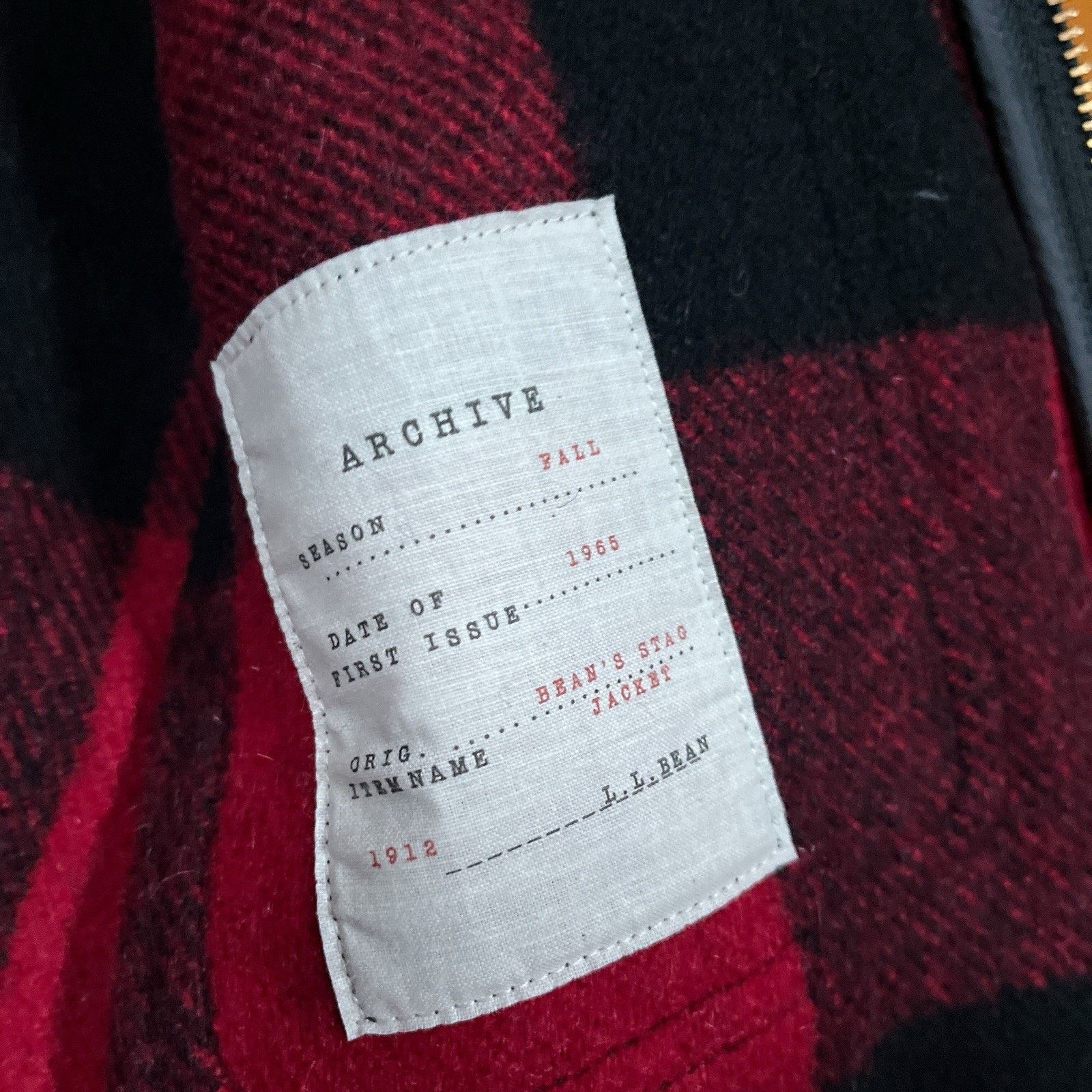 L.L. Bean LL Bean Archive Stag Jacket Wool Blend Red Buffalo Plaid Size US M / EU 48-50 / 2 - 4 Thumbnail