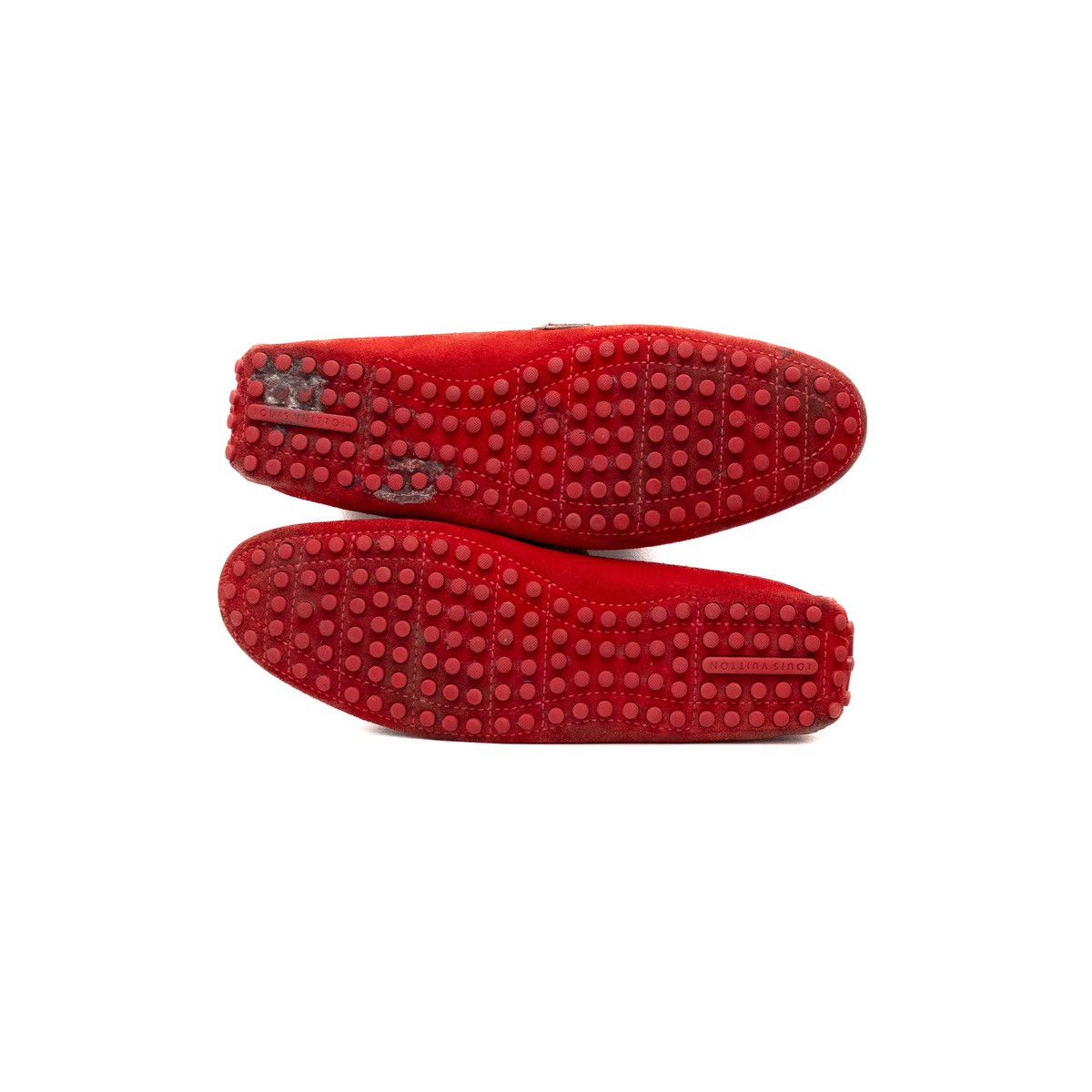 Louis Vuitton Louis Vuitton Red Suede Monte Carlo Moccasin SZ: US 10.5 Size US 10.5 / EU 43-44 - 8 Thumbnail