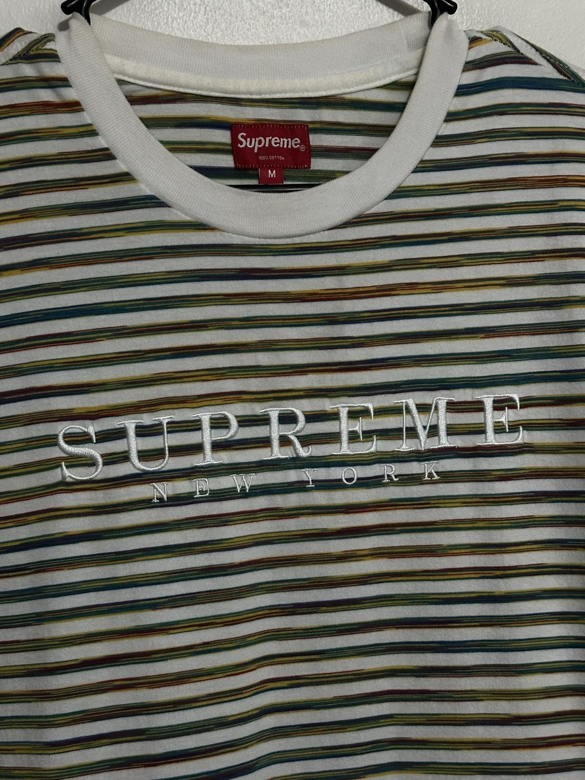 Supreme Supreme Static Stripe Top Tee Size US M / EU 48-50 / 2 - 2 Thumbnail