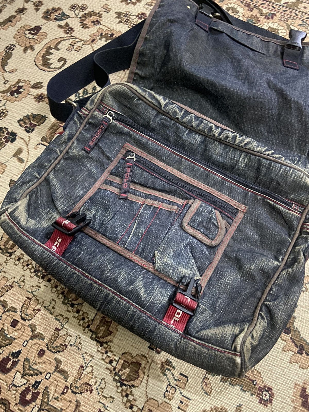 Polo Ralph Lauren Vintage 90’s Polo Sport Denim Grunge Utility Sling Bag Size ONE SIZE - 3 Thumbnail