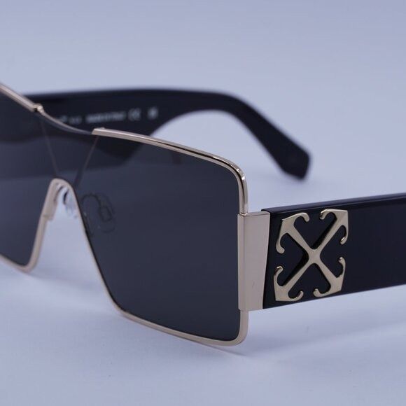 Off-White Off-White ASPEN 7607 Sunglasses Gold/Black Shield Frame Size ONE SIZE - 3 Thumbnail