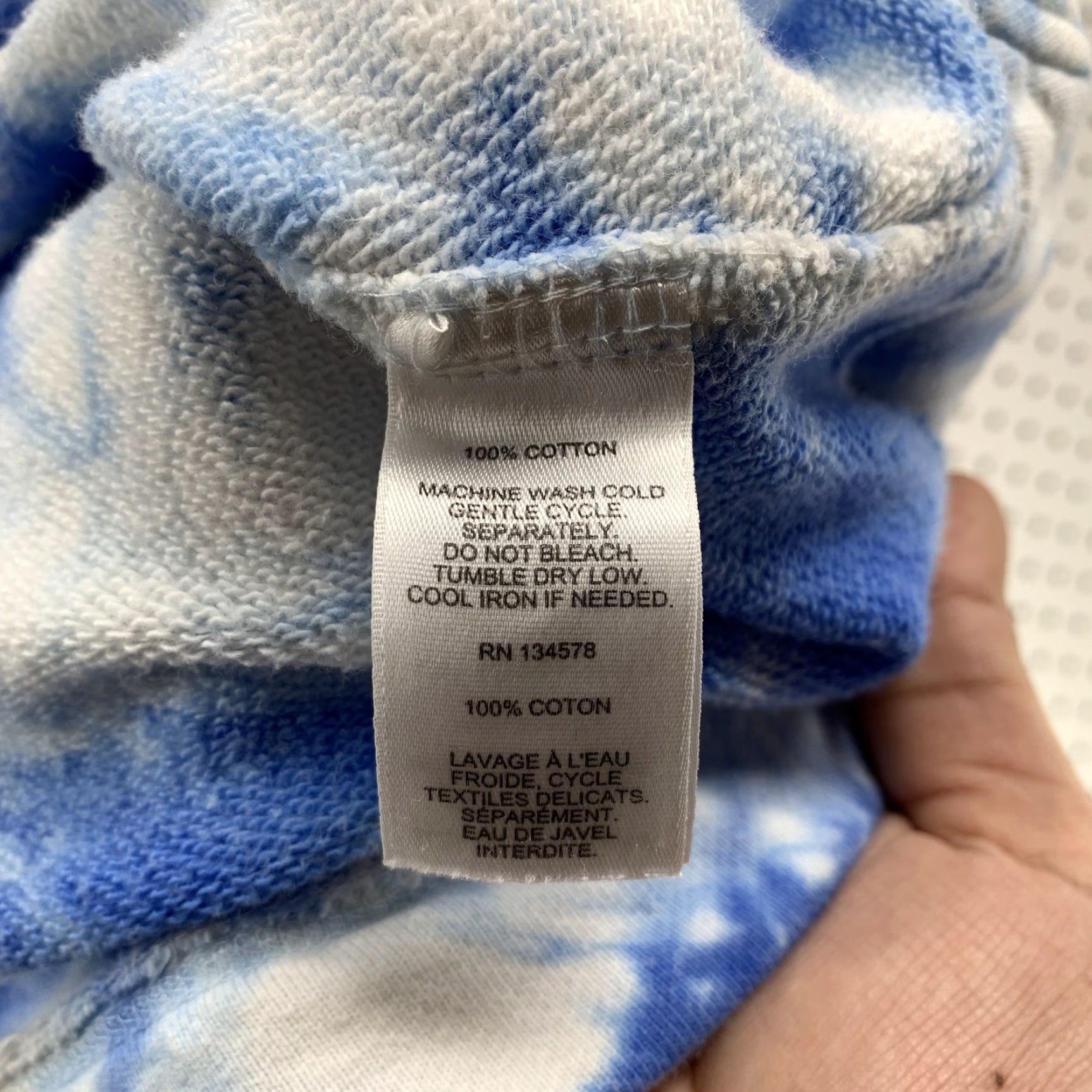 Vineyard Vines Vineyard Vines Sweatshirt Womens Medium Blue Tie-Dye Funnel Neck Fleece Pullover Size M / US 6-8 / IT 42-44 - 7 Thumbnail