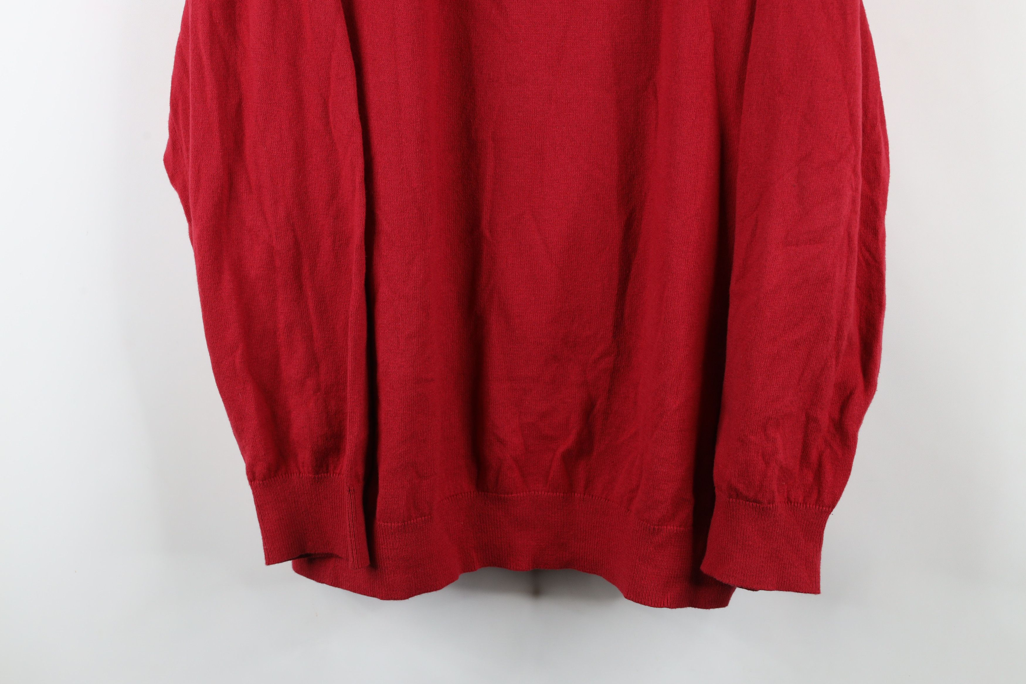 L.L. Bean × Vintage Vintage LL Bean Cashmere Blend Half Zip Pullover Sweater Red Size US XXL / EU 58 / 5 - 3 Thumbnail
