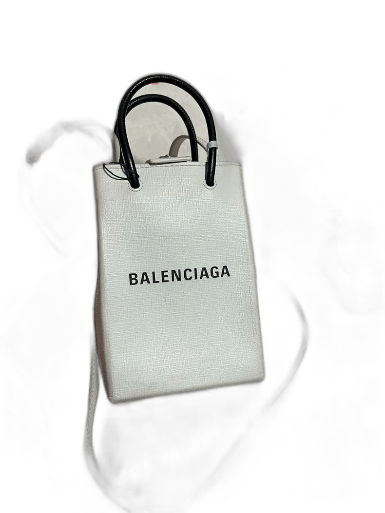 Balenciaga Crossbody Phone Bag Authentic Accessory in White, Men's