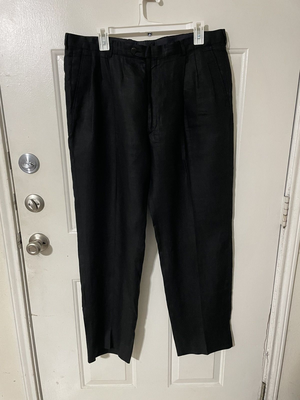 Saks Fifth Avenue Mondo Linen Pleated pants Size US 38 / EU 54 - 2 Thumbnail