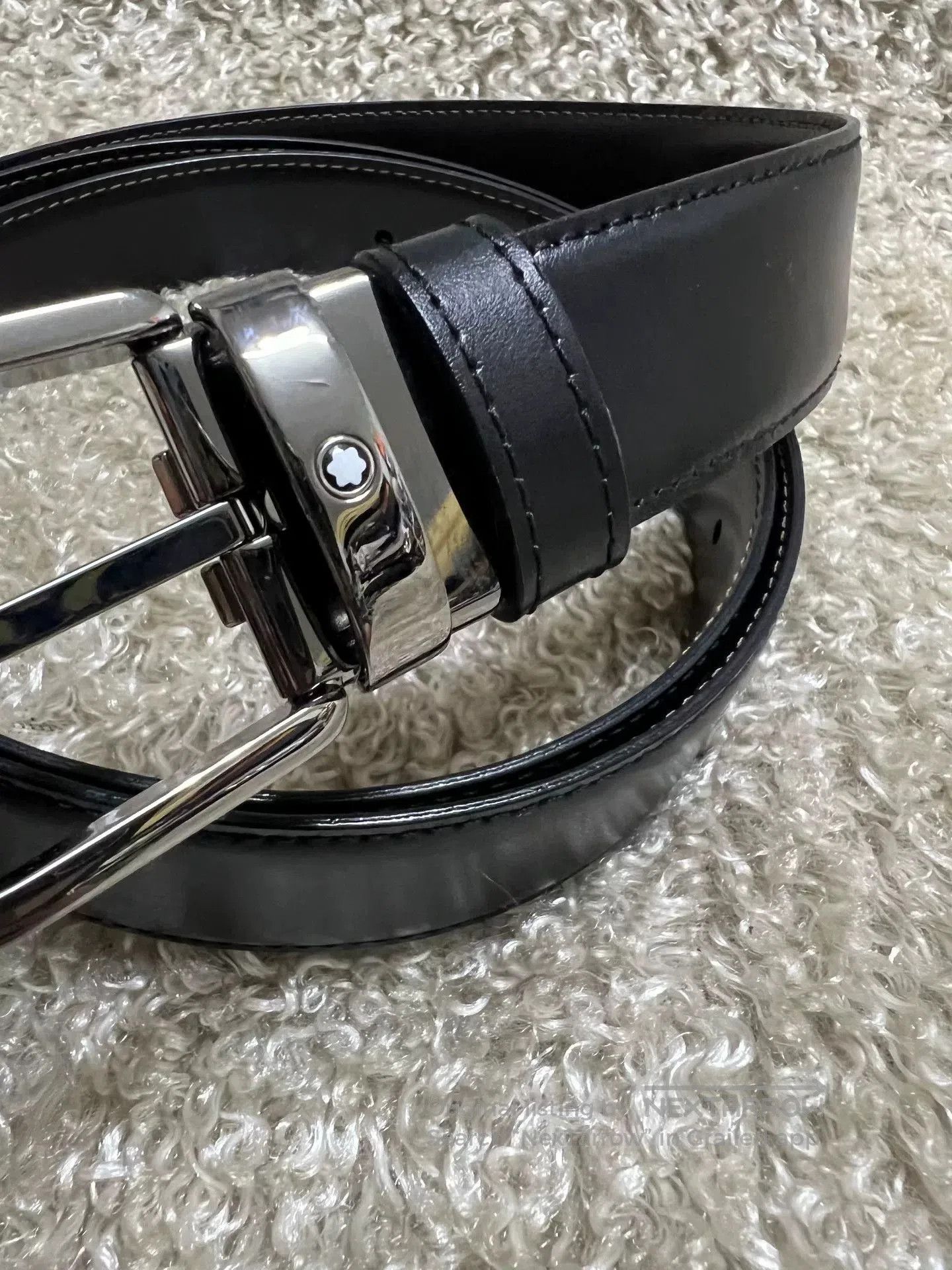 Montblanc Montblanc Men's Full Leather Pin Buckle Belt. Size ONE SIZE - 2 Thumbnail
