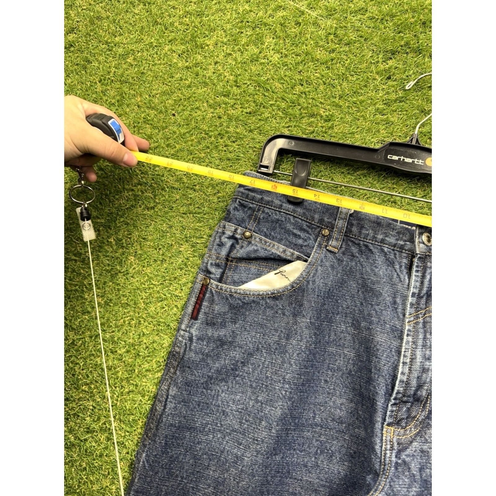 Phat Farm VINTAGE Phat Farm Jeans Mens 36x34 Blue Carpenter Loose Baggy Fit 90s Hip Hop Denim Size US 36 / EU 52 - 5 Thumbnail