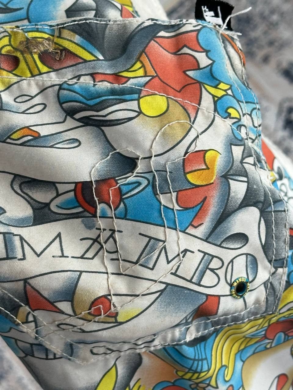 Mambo × Vintage 90s Vintage Mambo Surf Deluxe Tattoo AOP Shorts Size US 32 / EU 48 - 13 Thumbnail