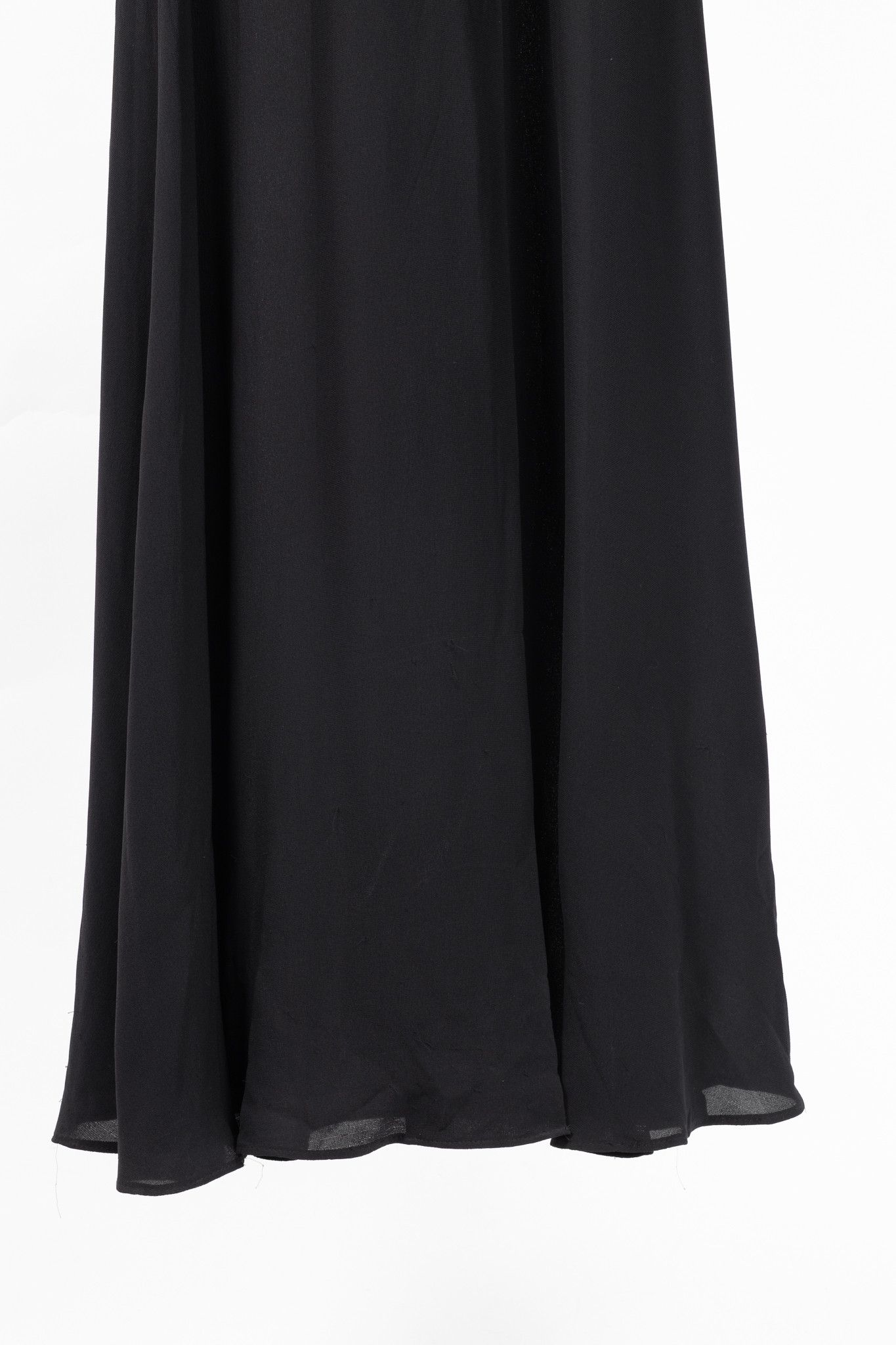 Balenciaga Balenciaga Black Silk-Crepe Wrap Maxi Dress Size S / US 4 / IT 40 - 7 Thumbnail