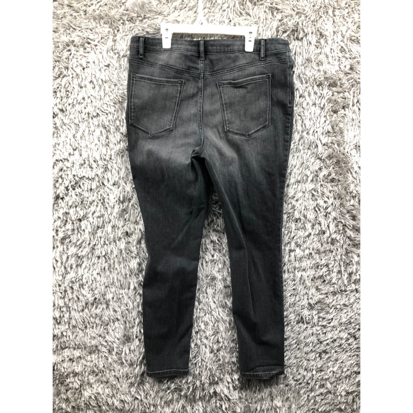 Vintage Vera Wang Jeans Size 14 Womens Mid Rise Dark Wash Gray Denim Skinny Size 36" / US 14 / IT 50 - 6 Thumbnail