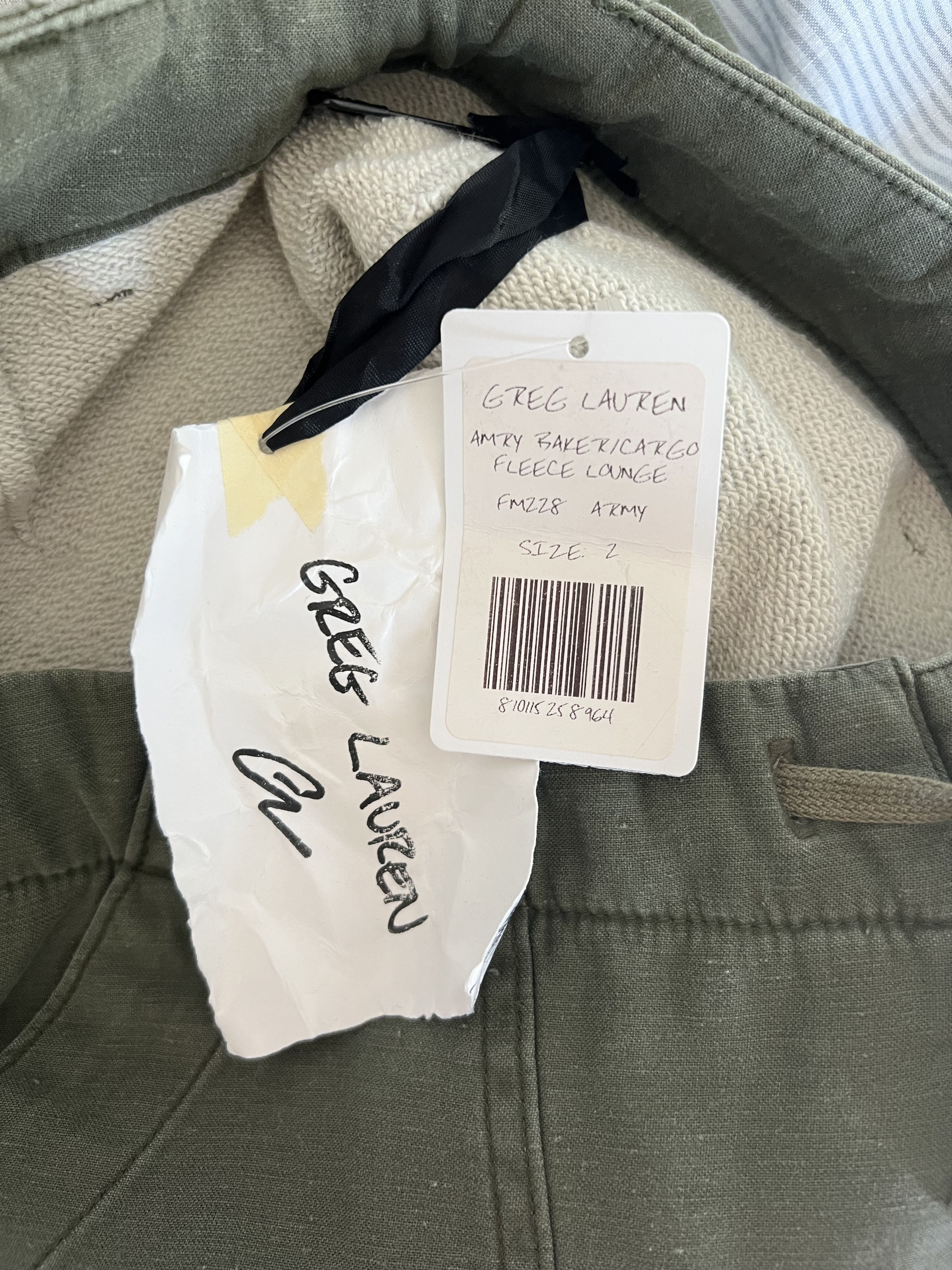 Greg Lauren Greg Lauren Army Baker Cargo Fleece Lounge Pants Size US 34 / EU 50 - 8 Thumbnail
