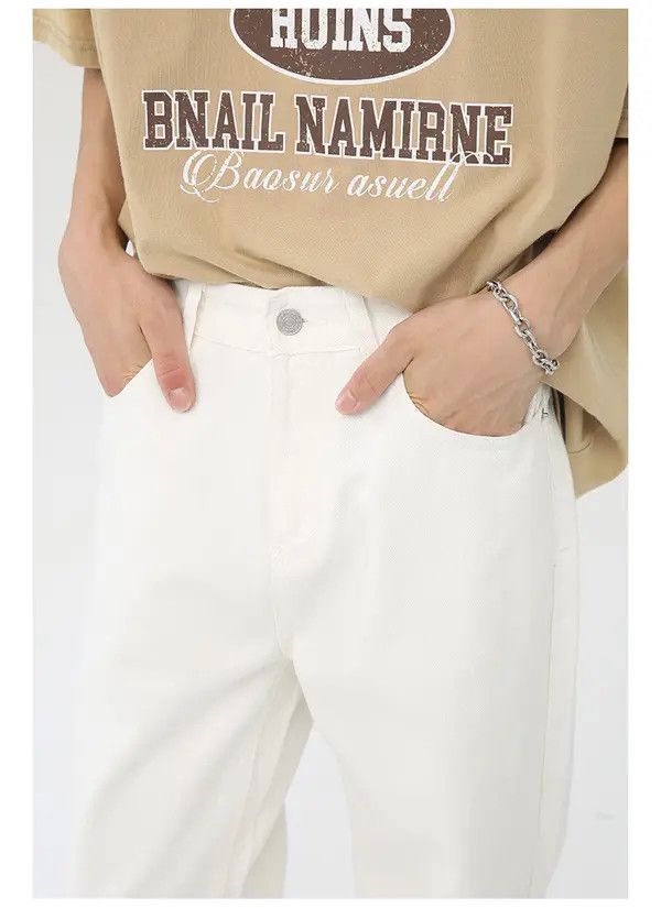 Japanese Brand Noriko x Risa White Japanese retro loose casual jeans Size US 32 / EU 48 - 5 Thumbnail