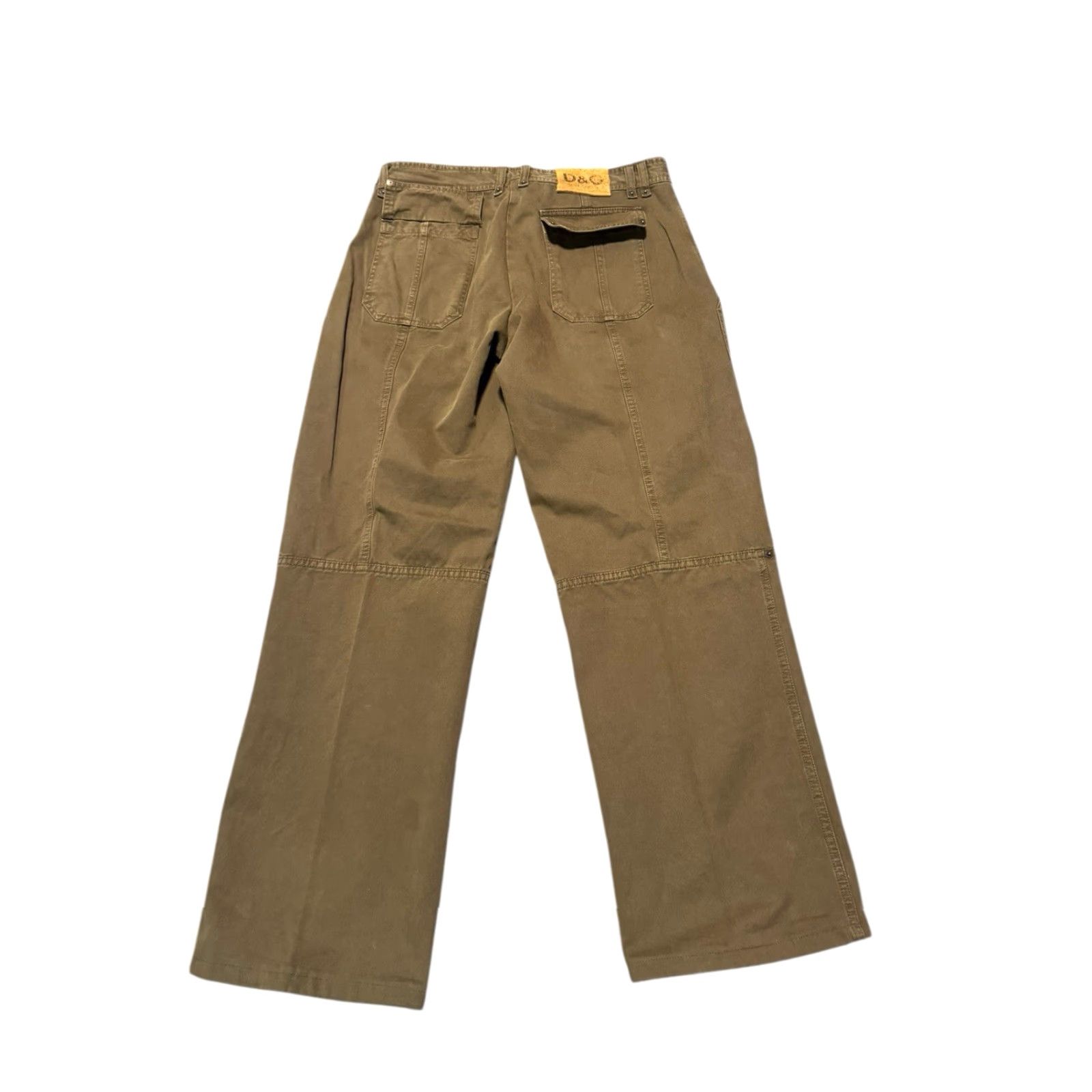 Dolce & Gabbana VINTAGE Dolce&Gabbana Cargo Pants Military Green 36x31 Men Regular 5-Pocket Canvas Cotton Army 90s Italy Rare Size US 36 / EU 52 - 6 Thumbnail