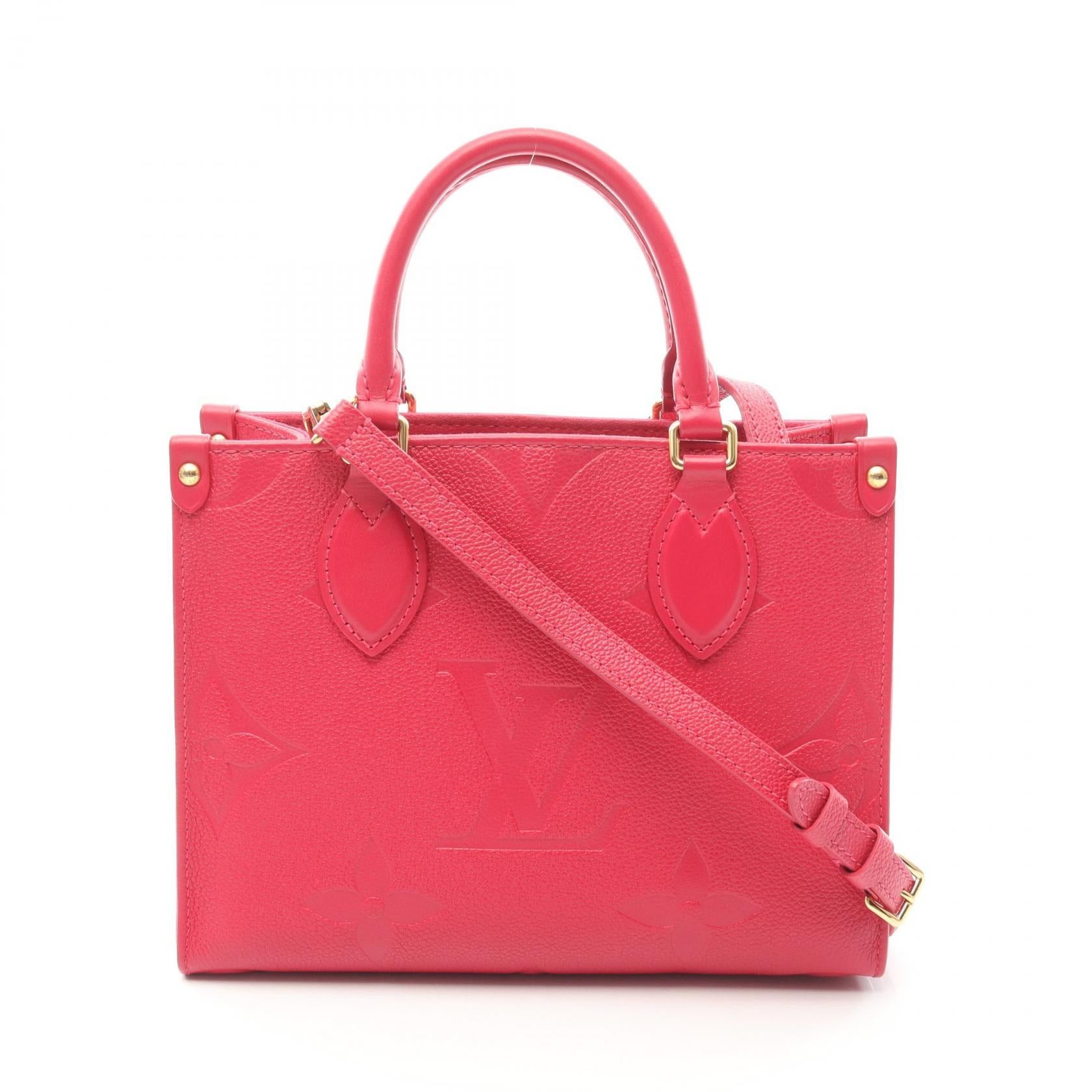 Louis Vuitton Louis Vuitton On-The-Go Pm Monogram Empreinte Freesia Handbag Tote Bag Leather Pink Size ONE SIZE - 1 Thumbnail