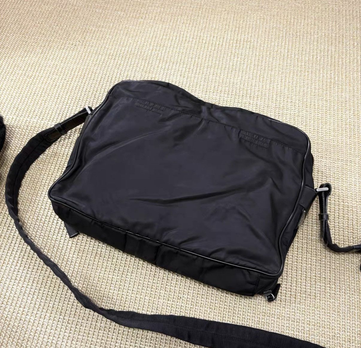 Prada Prada Briefcase Logo Leather Panel Commute Bag J29 Size ONE SIZE - 3 Thumbnail