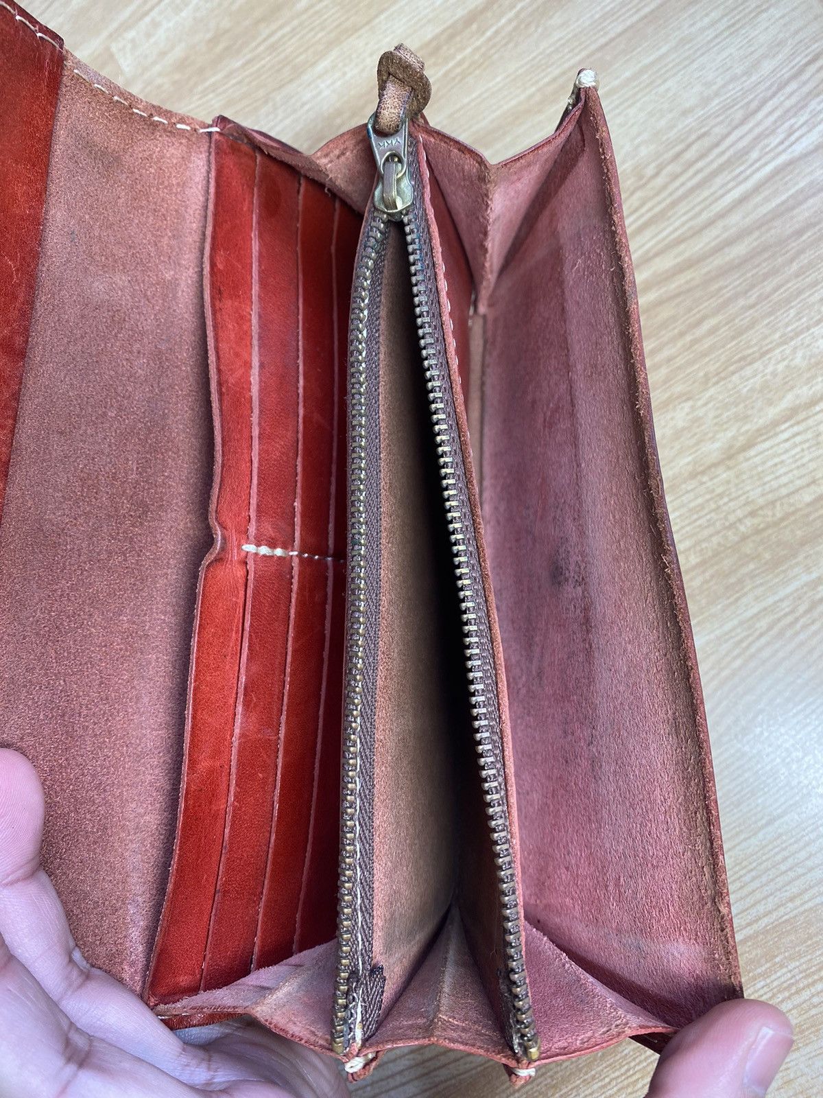 Genuine Leather × Japanese Brand Red Full Leather Long Wallet Size ONE SIZE - 7 Thumbnail