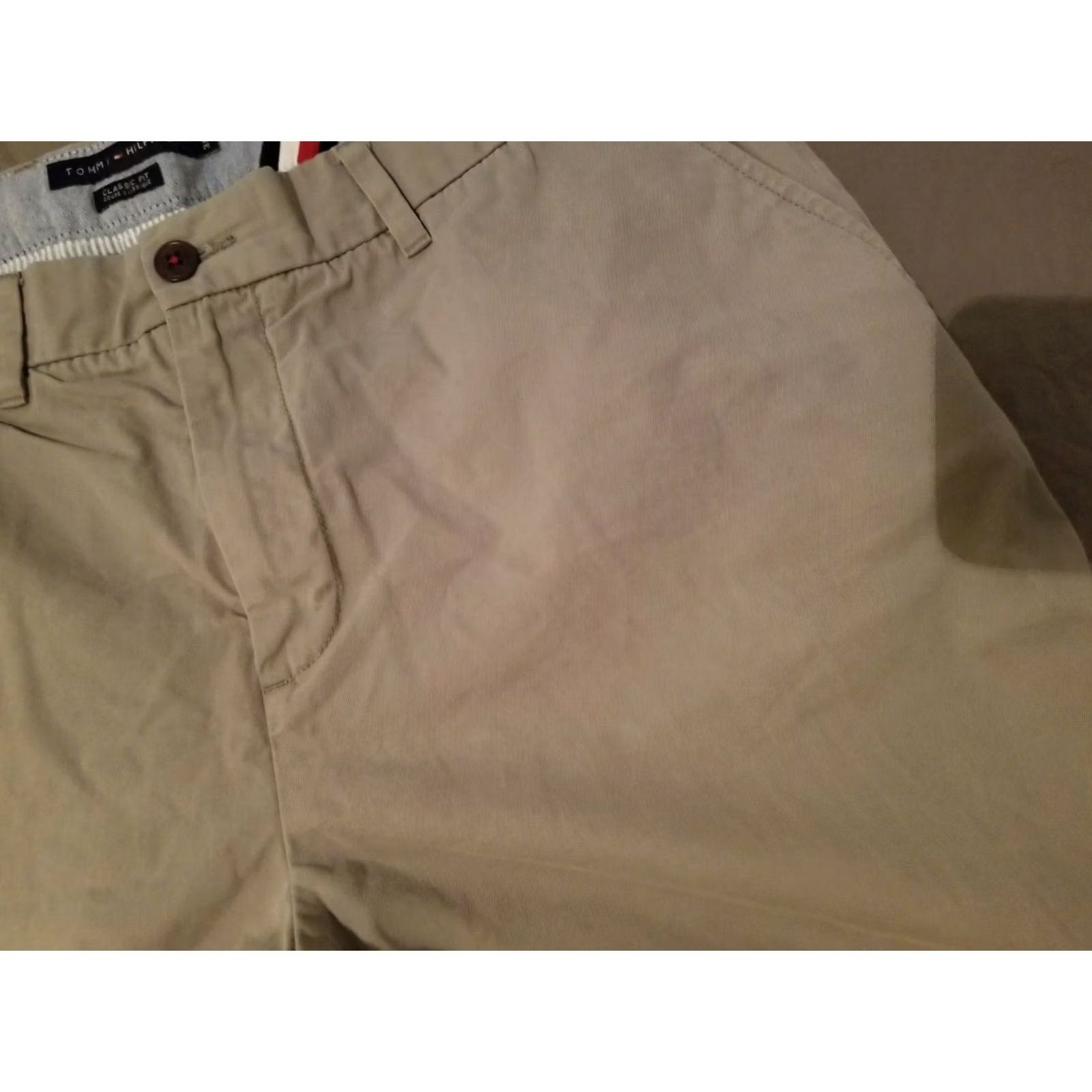 Tommy Hilfiger Tommy Hilfiger Shorts Mens 38 Gray Khaki Cotton Chino Size US 38 / EU 54 - 4 Thumbnail